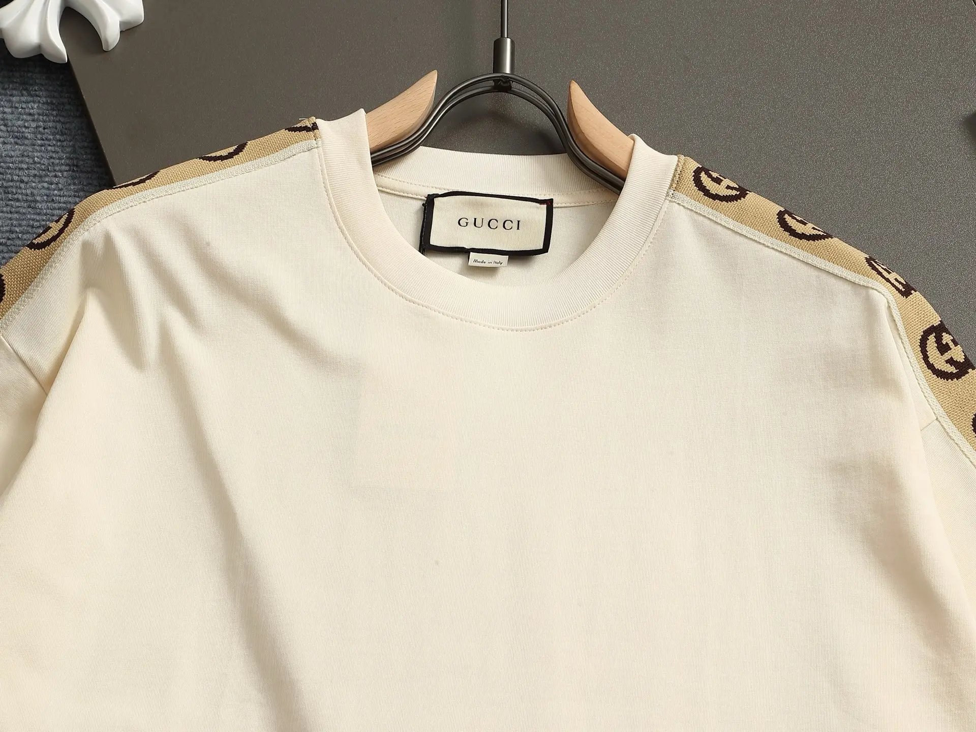 Logo-Tape Cotton Jersey T-Shirt D13520177 — view 4
