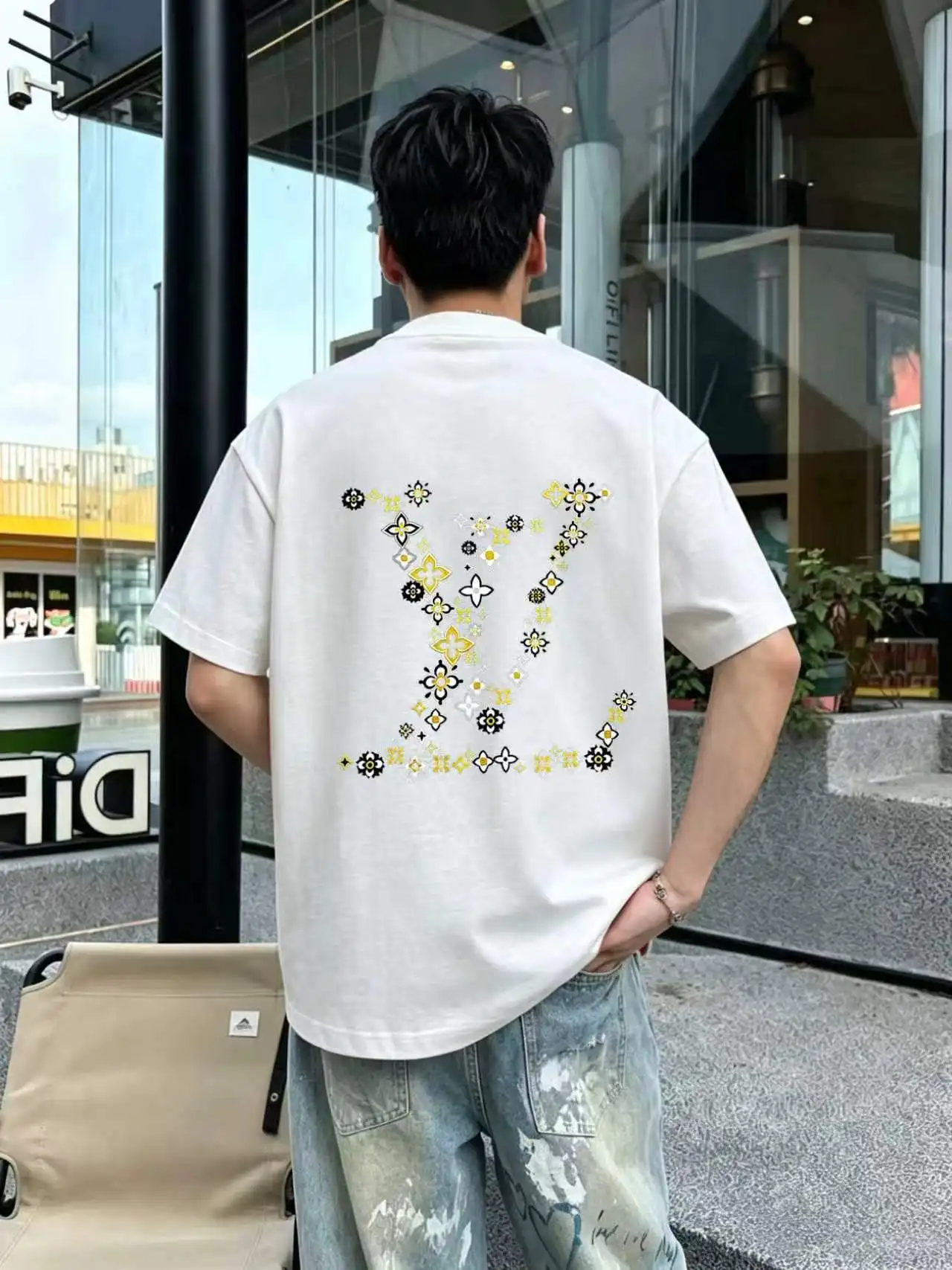 Signature Embroidered Cotton T-Shirt D14020312 — view 6