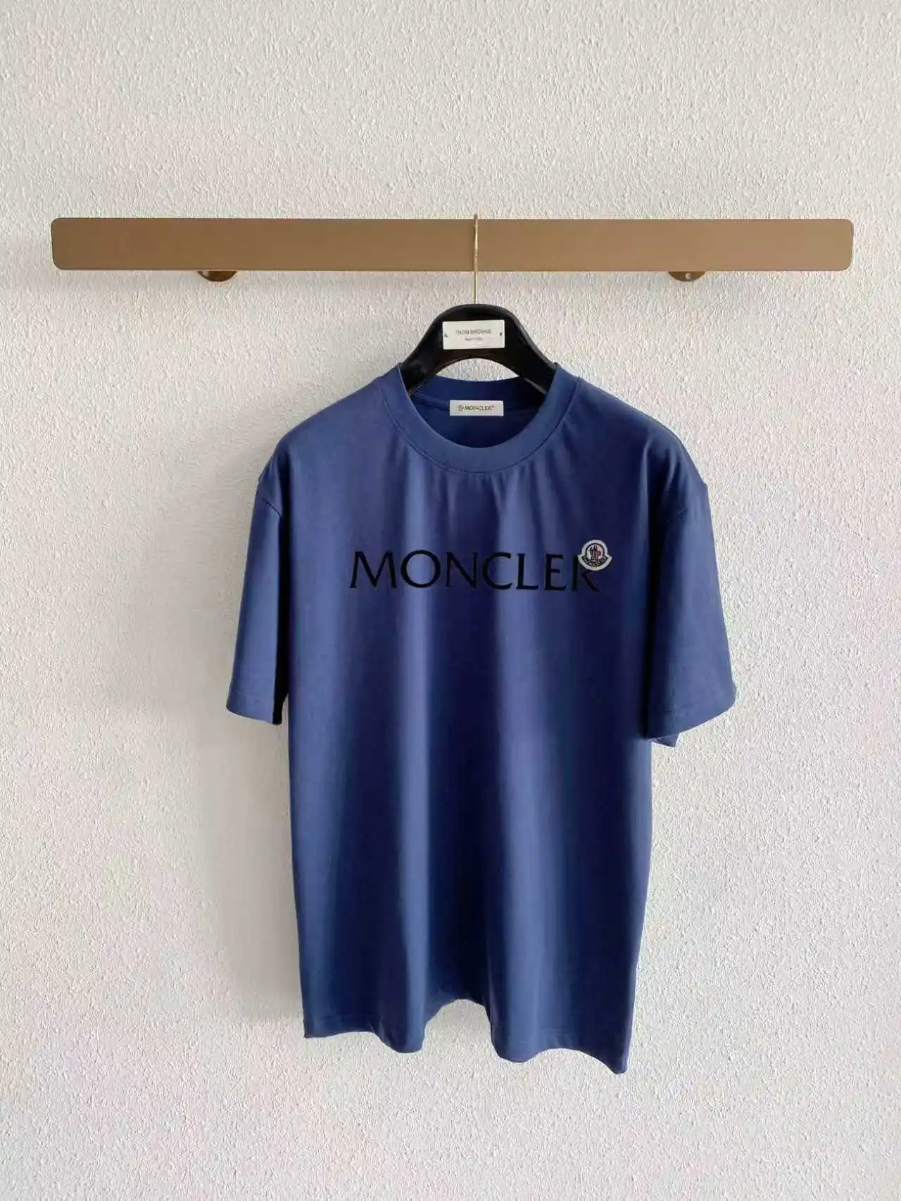 Logo Flocked Cotton T-Shirt D14020106
