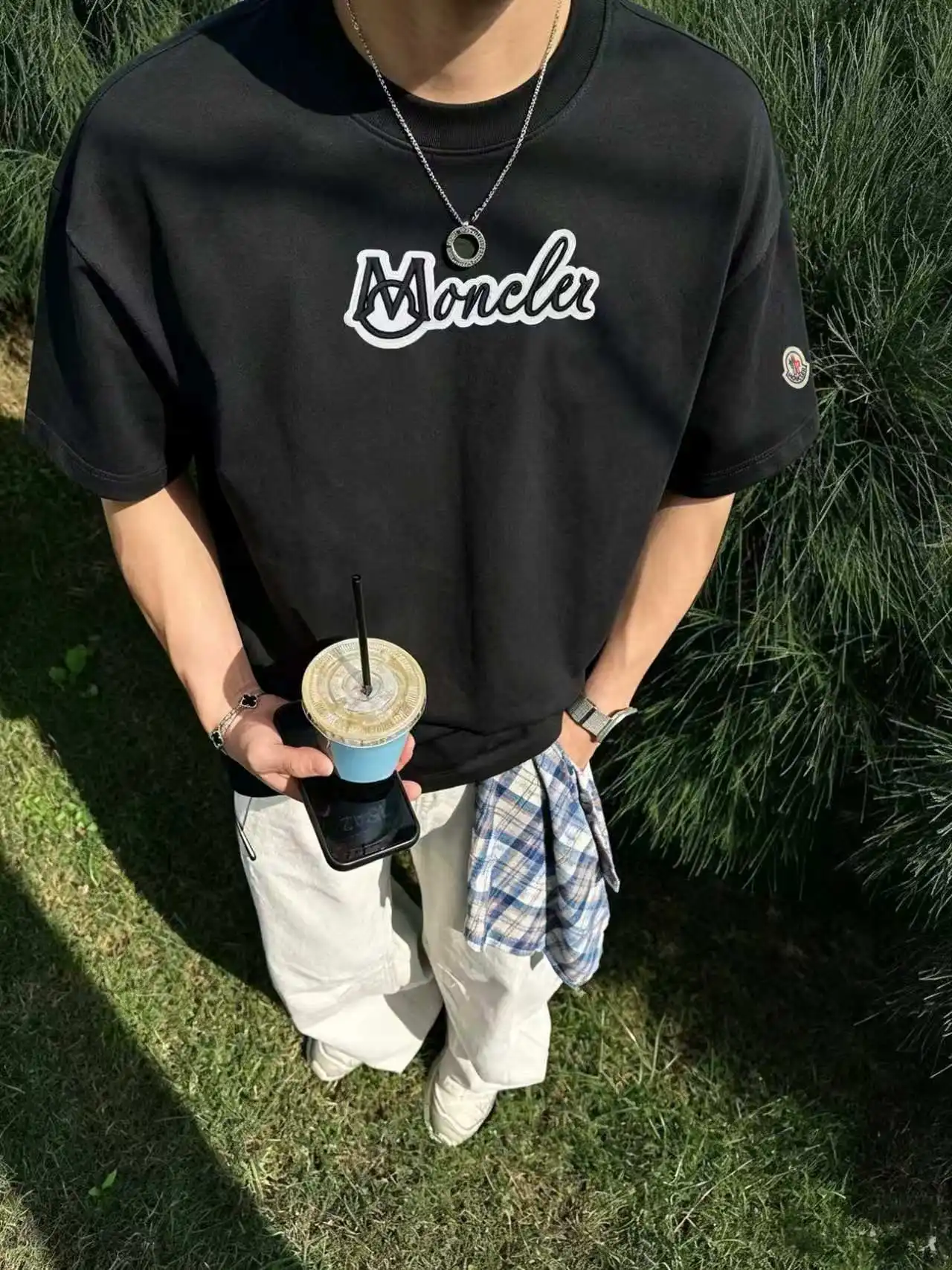 Logo Embroidered Cotton T-Shirt D14020111 — view 5