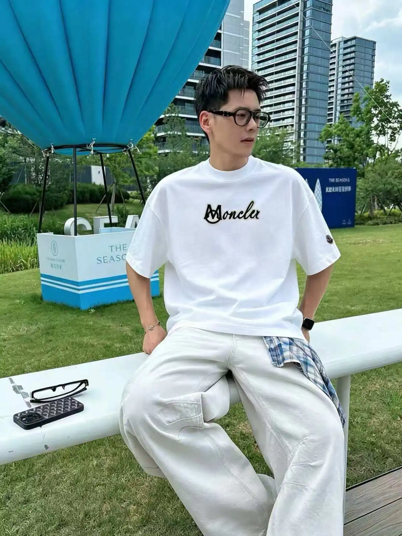Logo Embroidered Cotton T-Shirt D14020108 — view 5