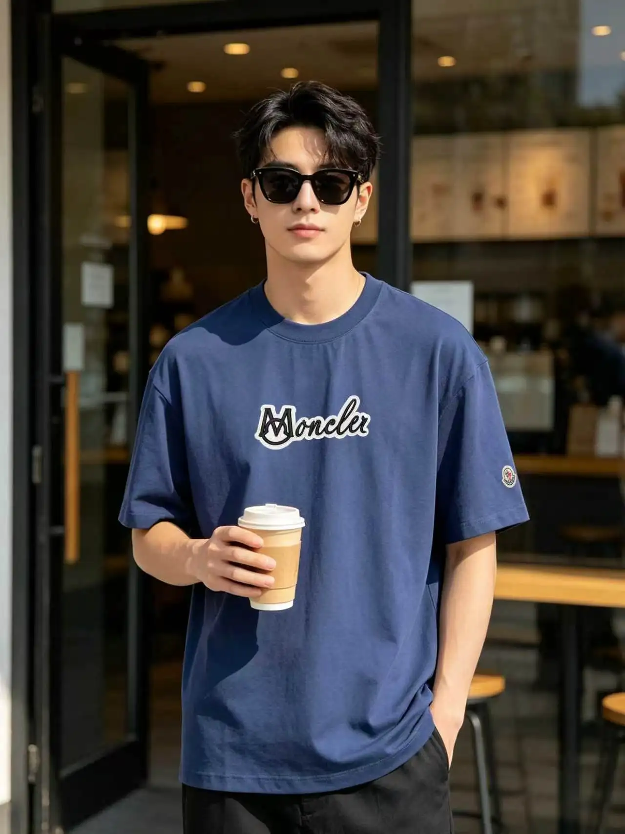 Logo Embroidery Cotton T-Shirt D14020109 — view 5