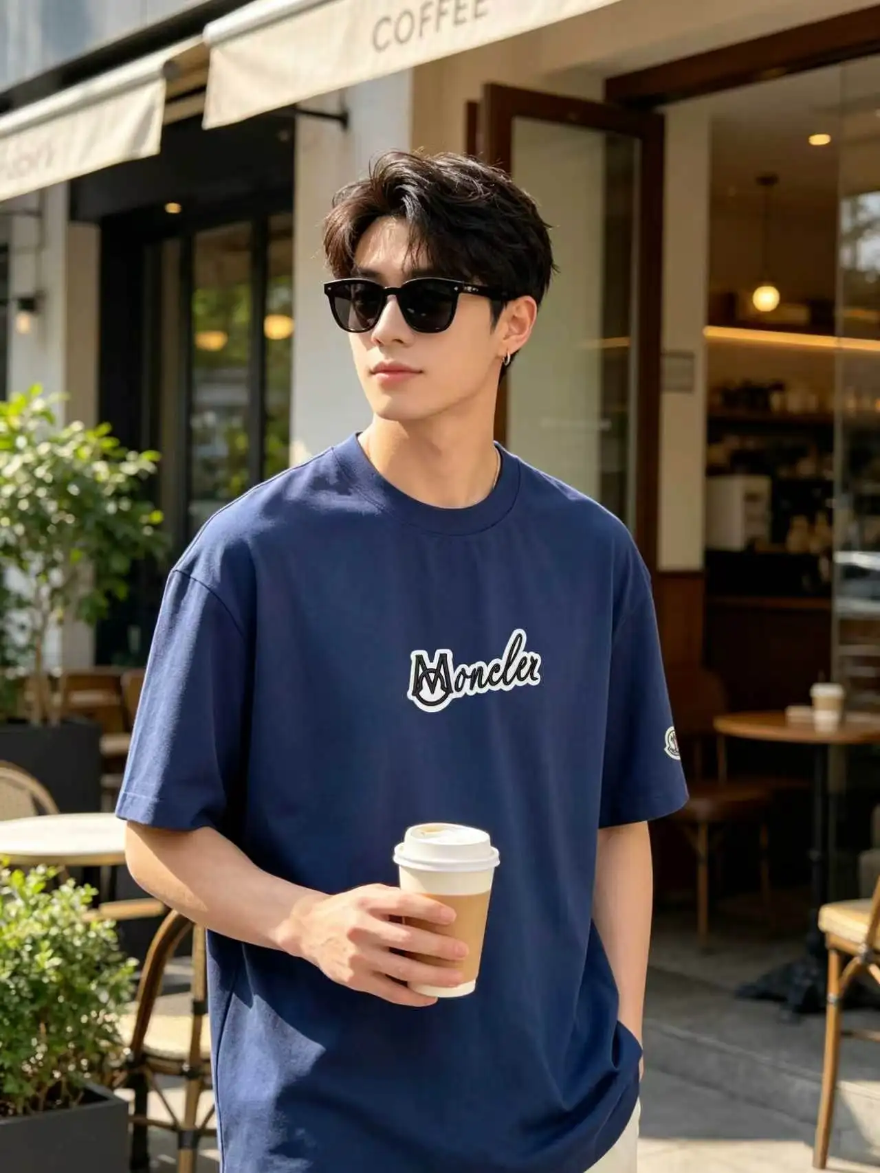 Logo Embroidery Cotton T-Shirt D14020109 — view 6