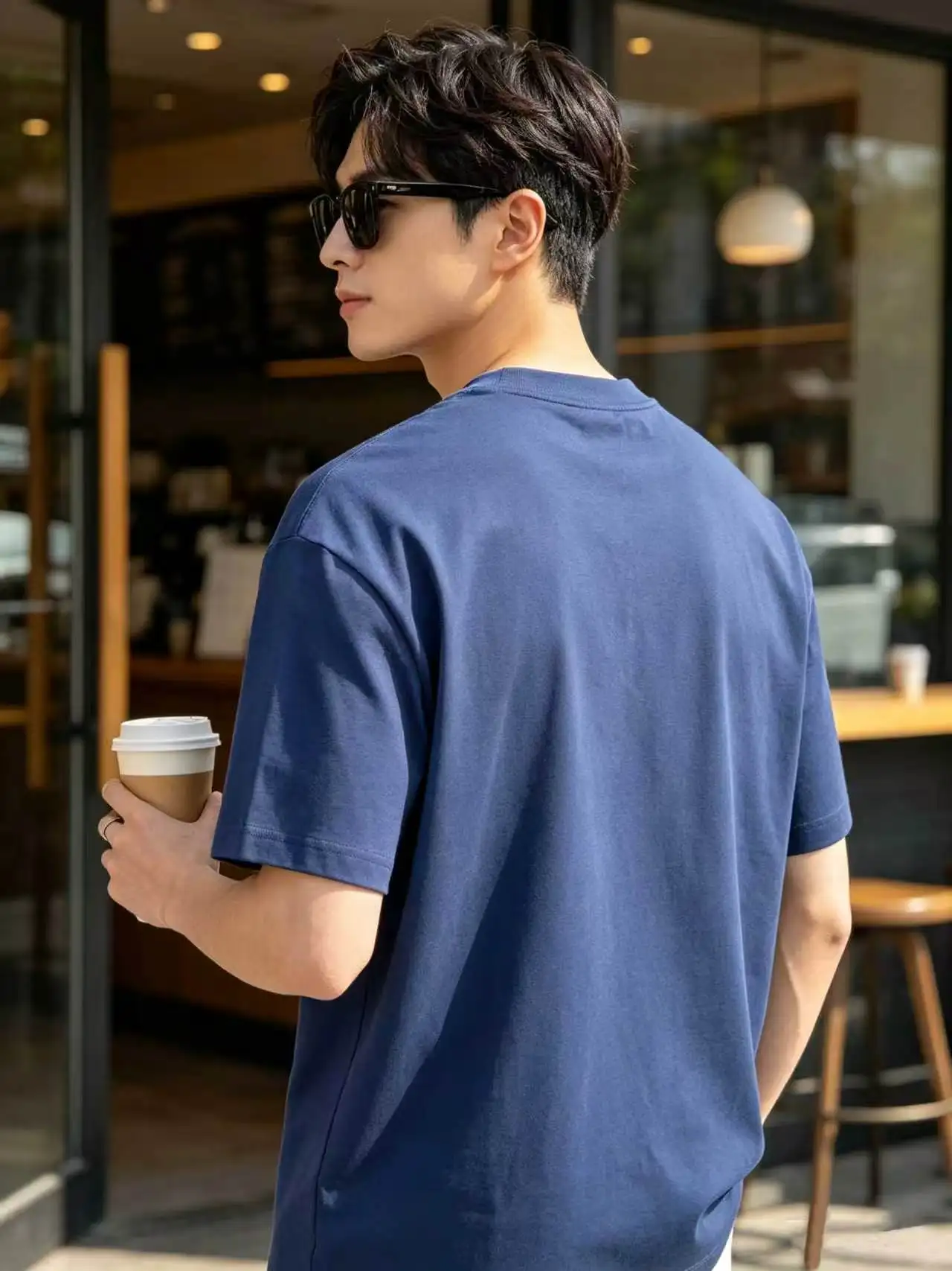 Logo Embroidery Cotton T-Shirt D14020109 — view 7