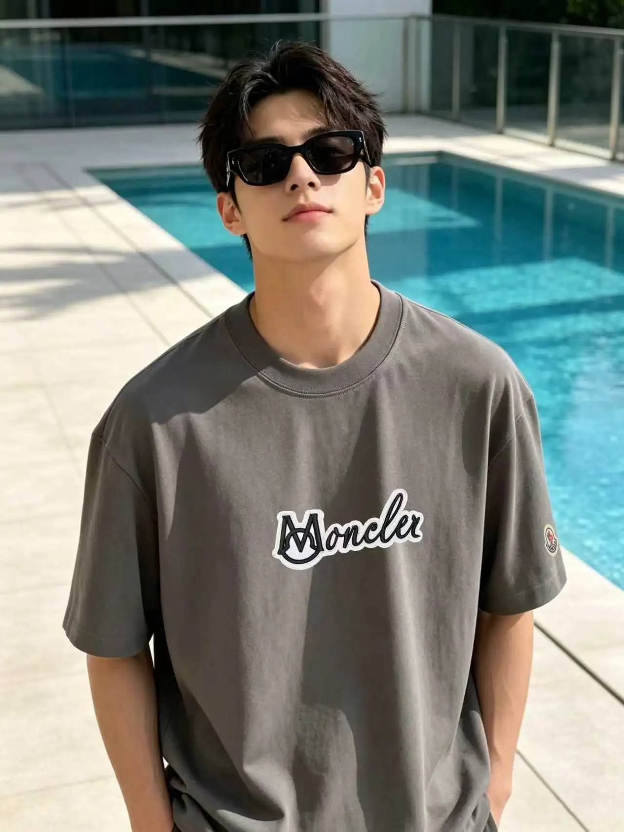Logo Embroidered Cotton T-Shirt D14020110 — view 5