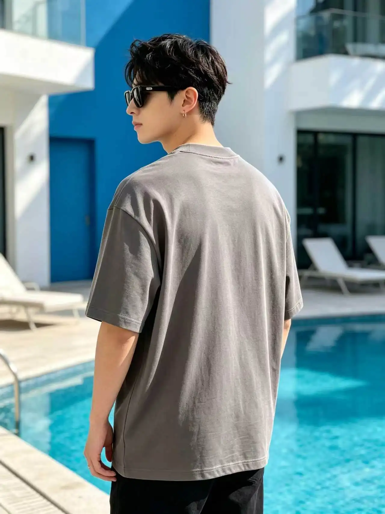 Logo Embroidered Cotton T-Shirt D14020110 — view 9