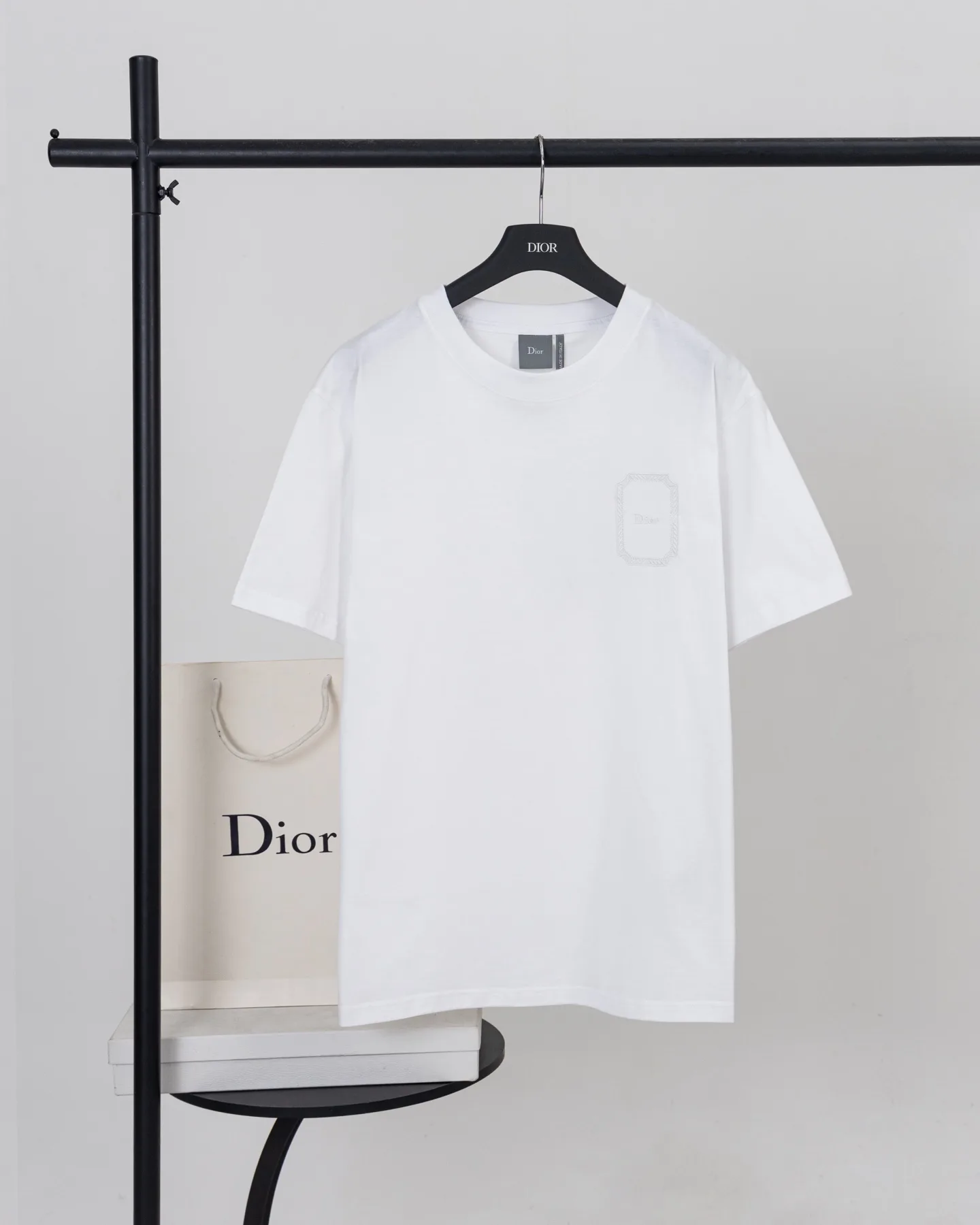 Embroidered Logo Mercerized Cotton T-Shirt D14019868
