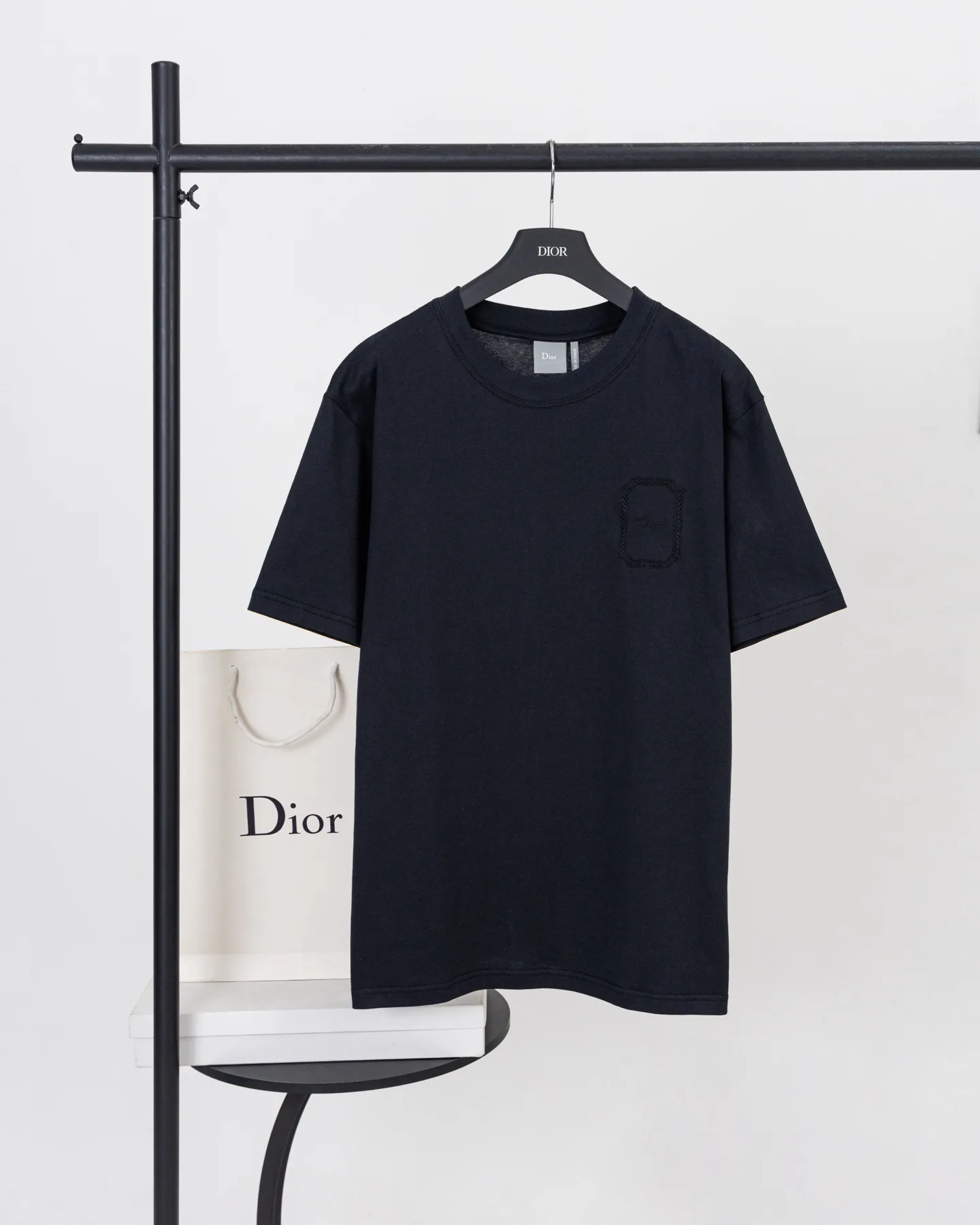 Embroidered Logo Mercerized Cotton T-Shirt D14019866
