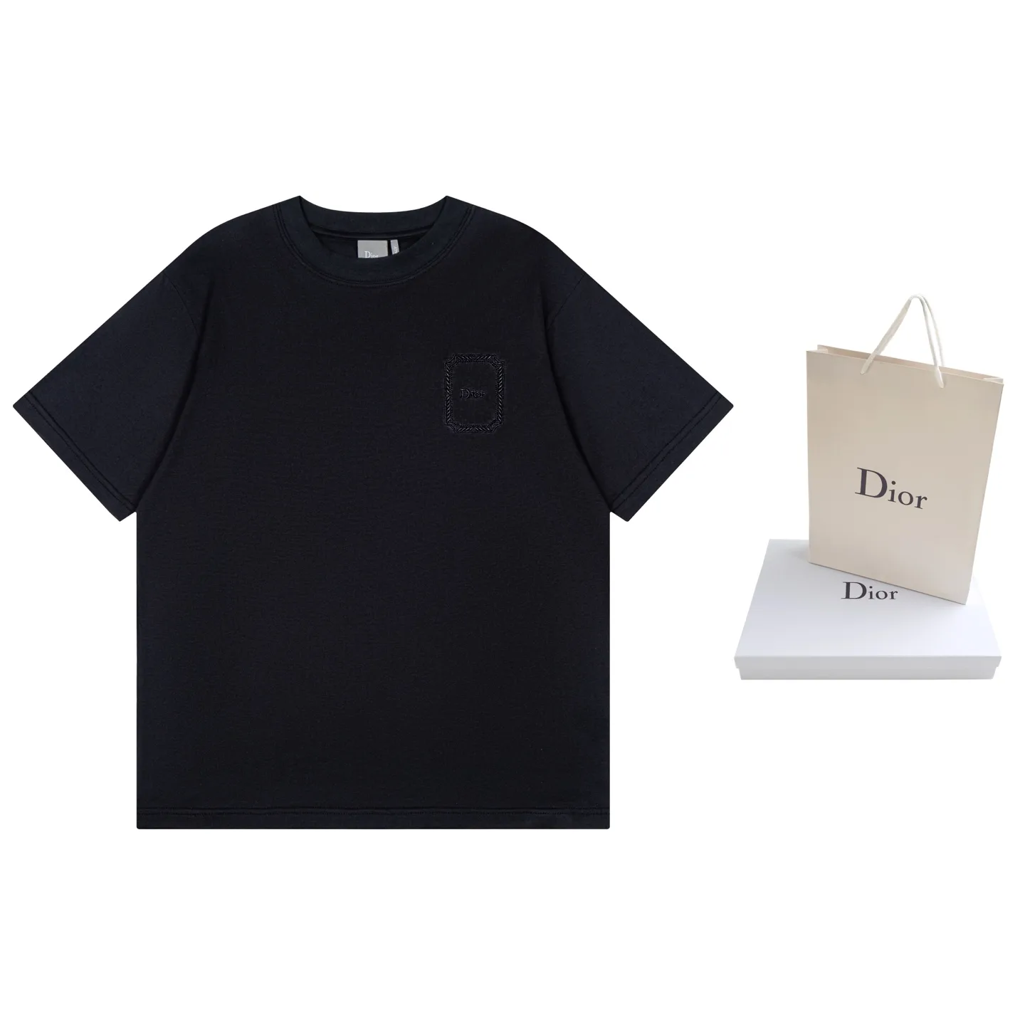Embroidered Logo Mercerized Cotton T-Shirt D14019867