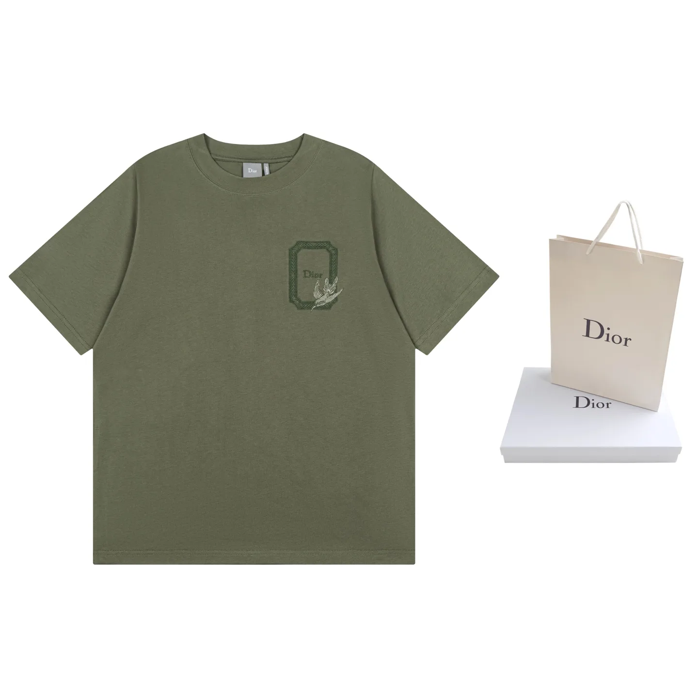Hummingbird Médaillon Embroidered Cotton T-Shirt D14519865
