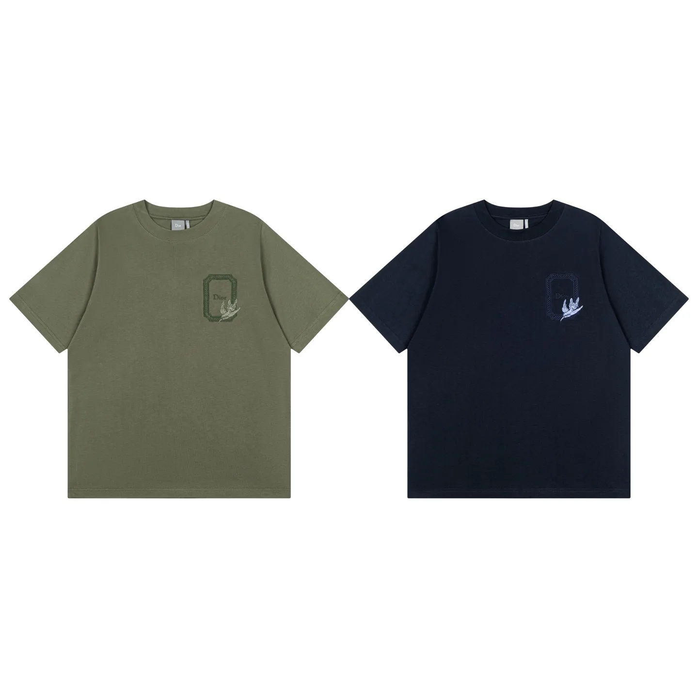 Hummingbird Médaillon Embroidered Cotton T-Shirt D14519865 — view 14