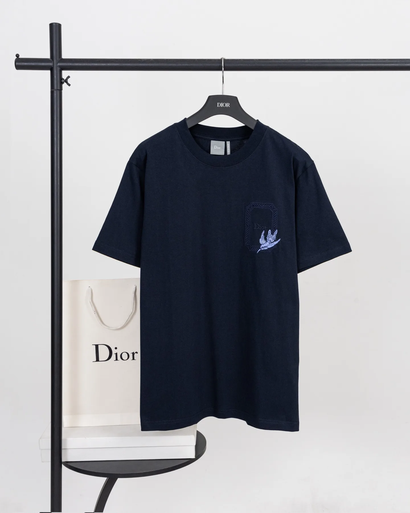 Hummingbird Médaillon Embroidered Cotton T-Shirt D14519862