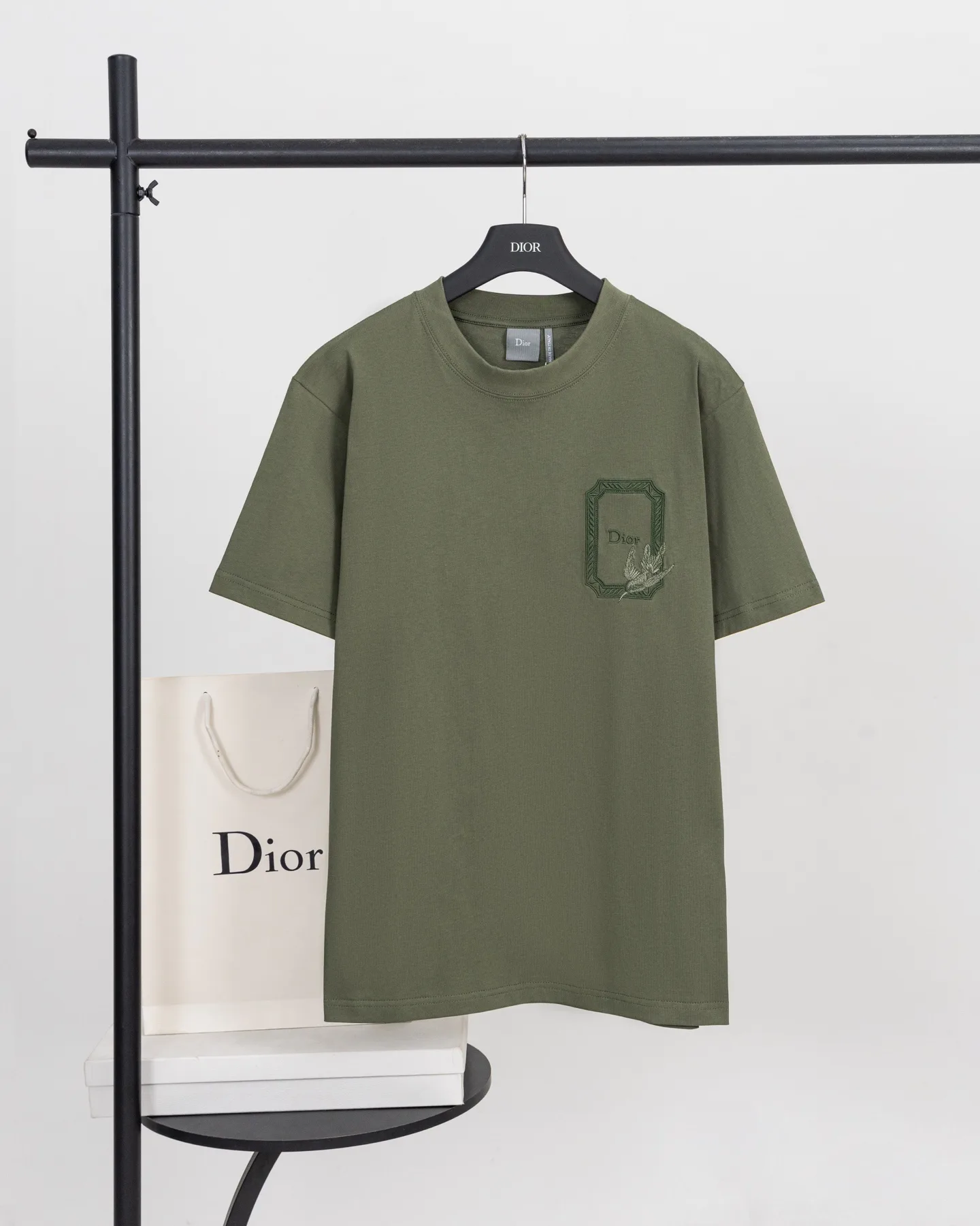 Hummingbird Médaillon Embroidered Cotton T-Shirt D14519864