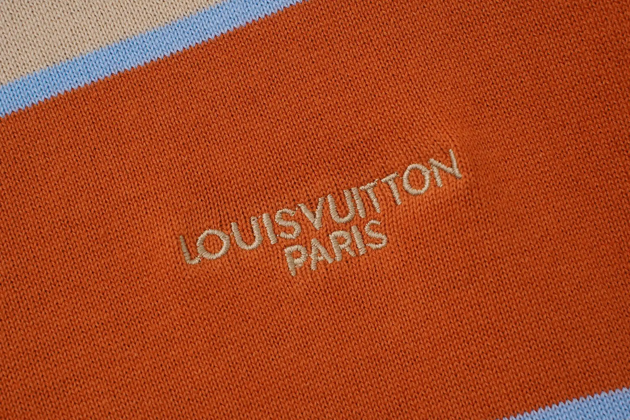 Logo-Embroidered Striped Cotton T-Shirt D15019812 — view 8