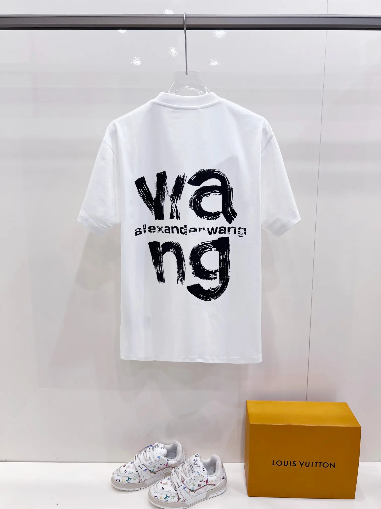 Alexander Wang Brushstroke Logo Cotton T-Shirt D15020143