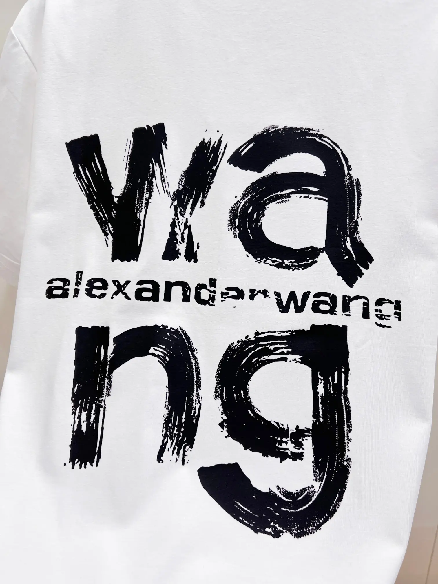 Alexander Wang Brushstroke Logo Cotton T-Shirt D15020143 — view 7