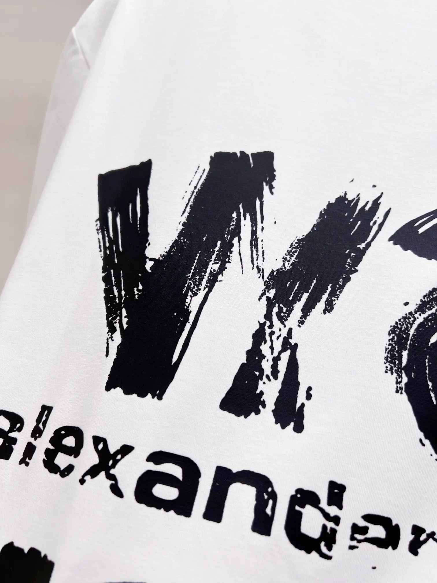 Alexander Wang Brushstroke Logo Cotton T-Shirt D15020143 — view 8