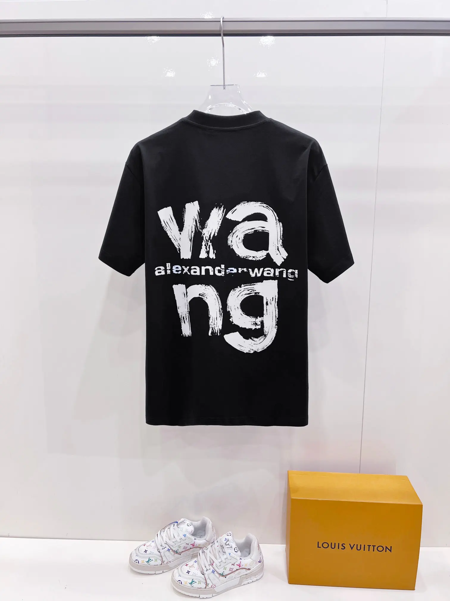 Graffiti Logo Print Cotton T-Shirt D15020142