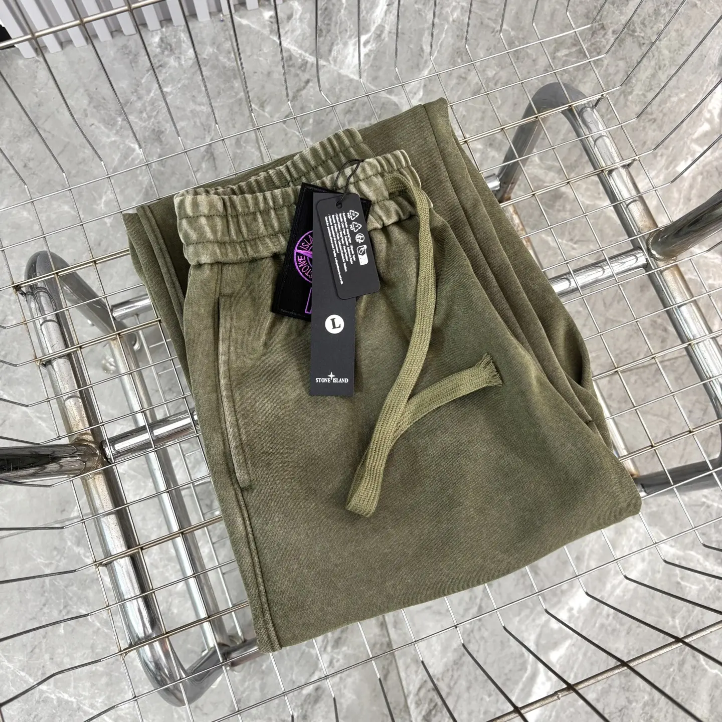 Garment-Dyed Cotton-Jersey Sweatpants D15021463 — view 10