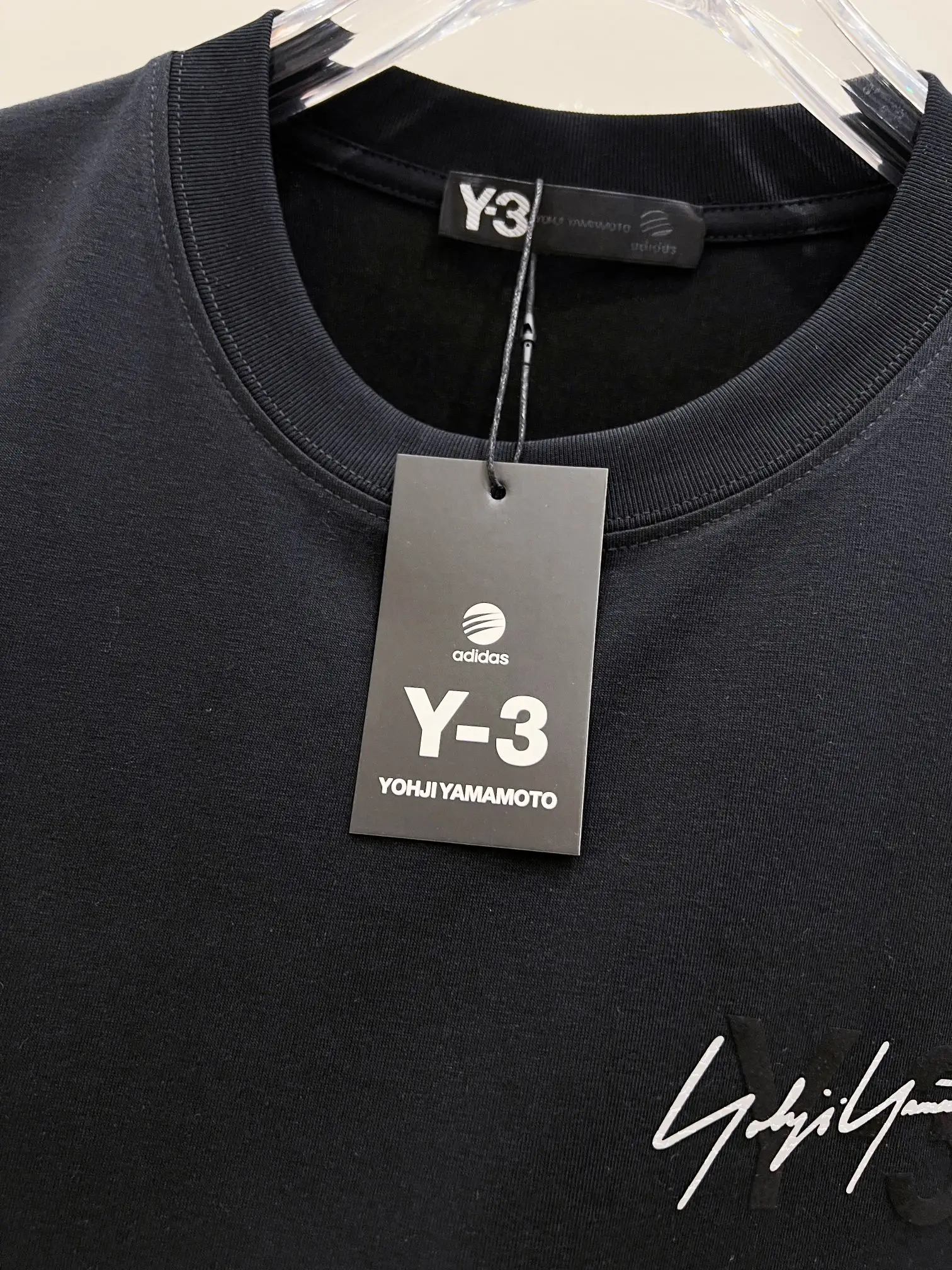 Y-3 Flocked Graphic Cotton-Blend T-Shirt D15020136 — view 8