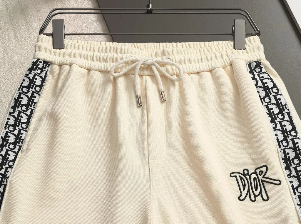 Oblique Logo Tape Cotton-Jersey Shorts D15520179 — view 3