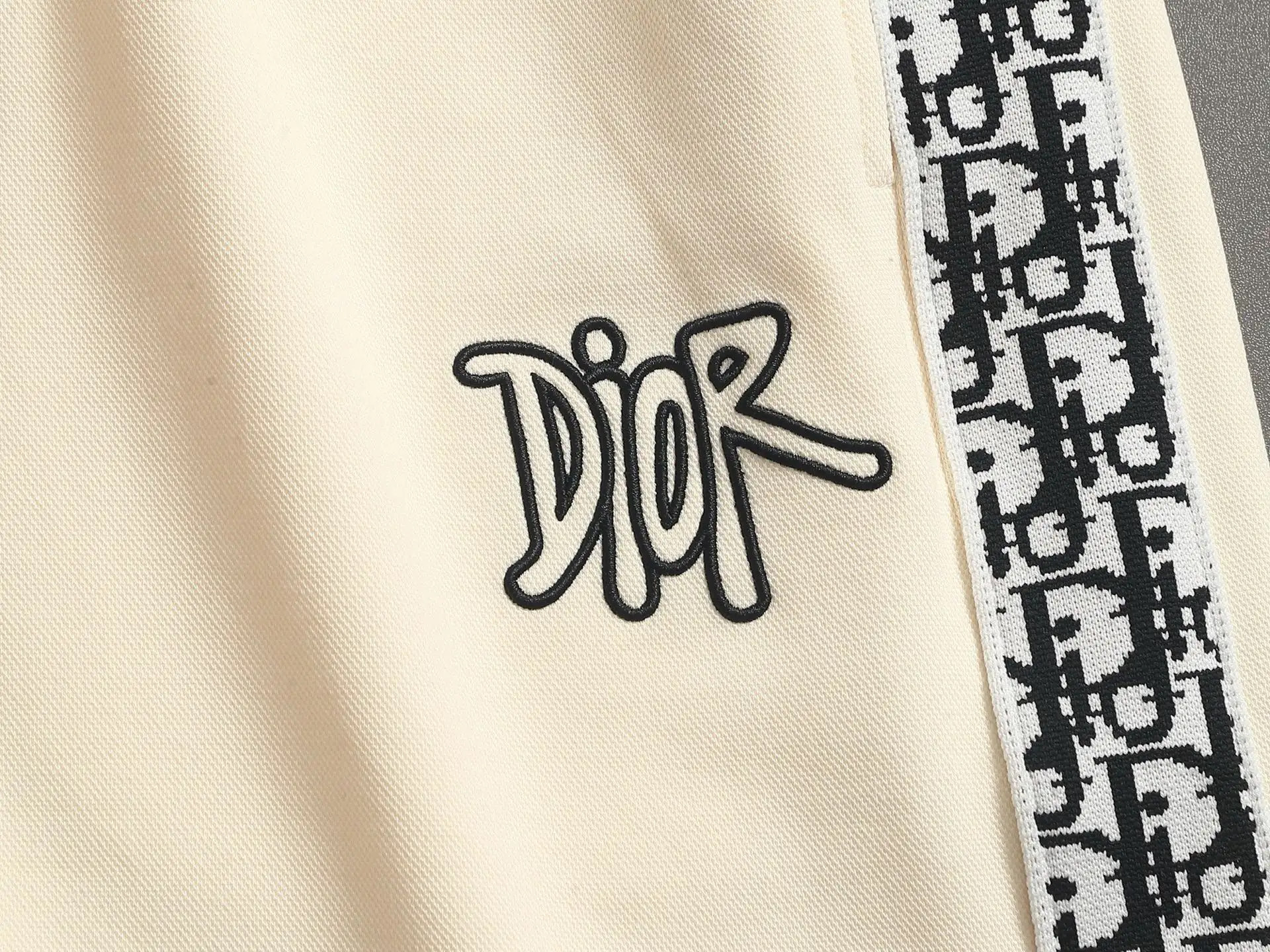 Oblique Logo Tape Cotton-Jersey Shorts D15520179 — view 4