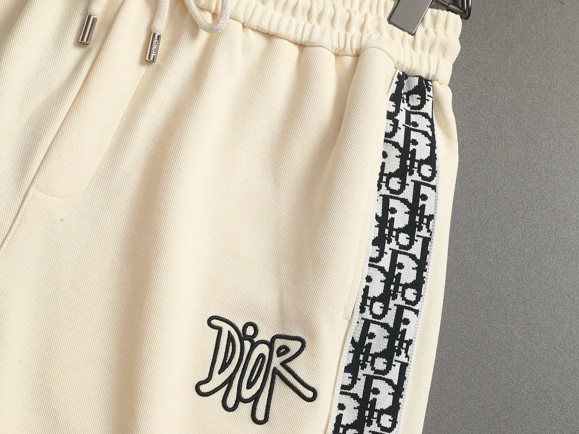 Oblique Logo Tape Cotton-Jersey Shorts D15520179 — view 5