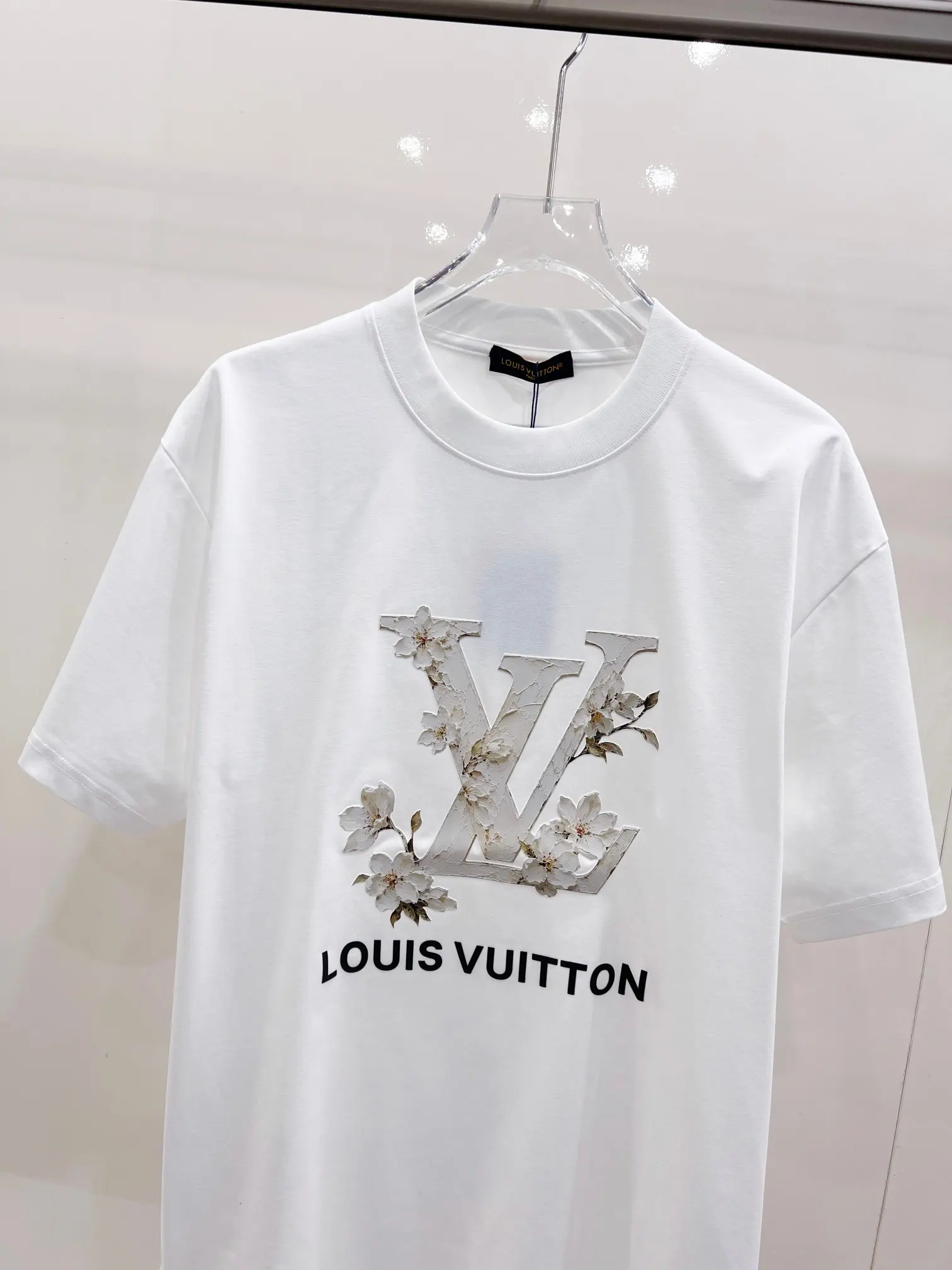 Floral 3D Logo Cotton-Blend T-Shirt D15520152 — view 4