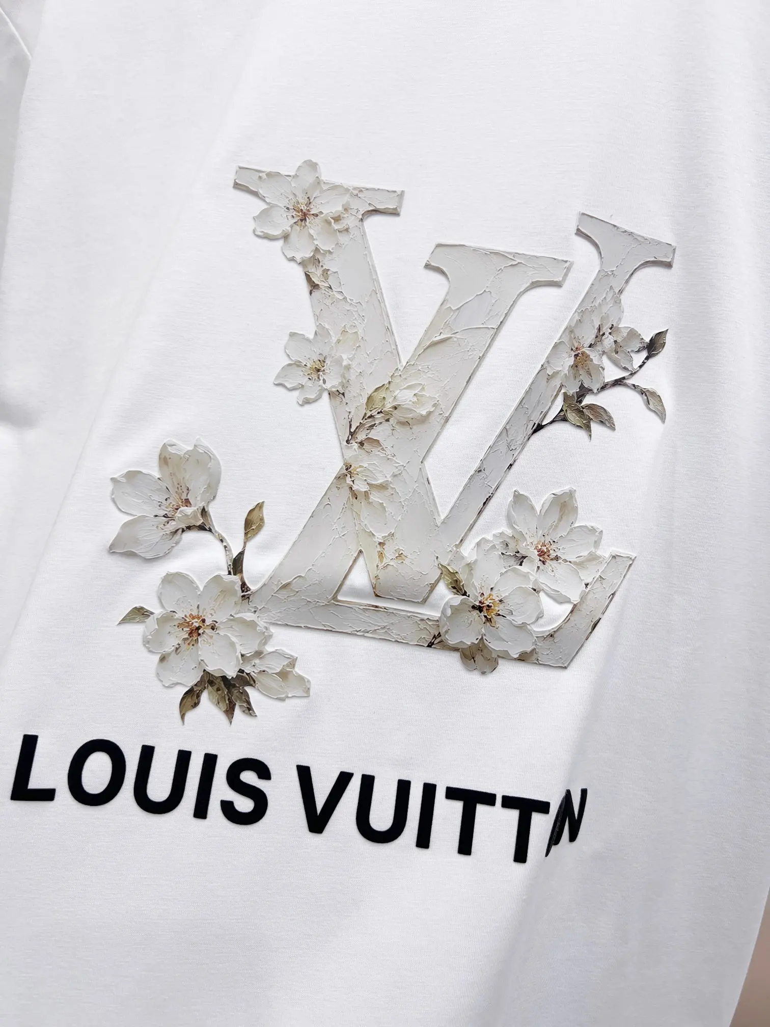 Floral 3D Logo Cotton-Blend T-Shirt D15520152 — view 5