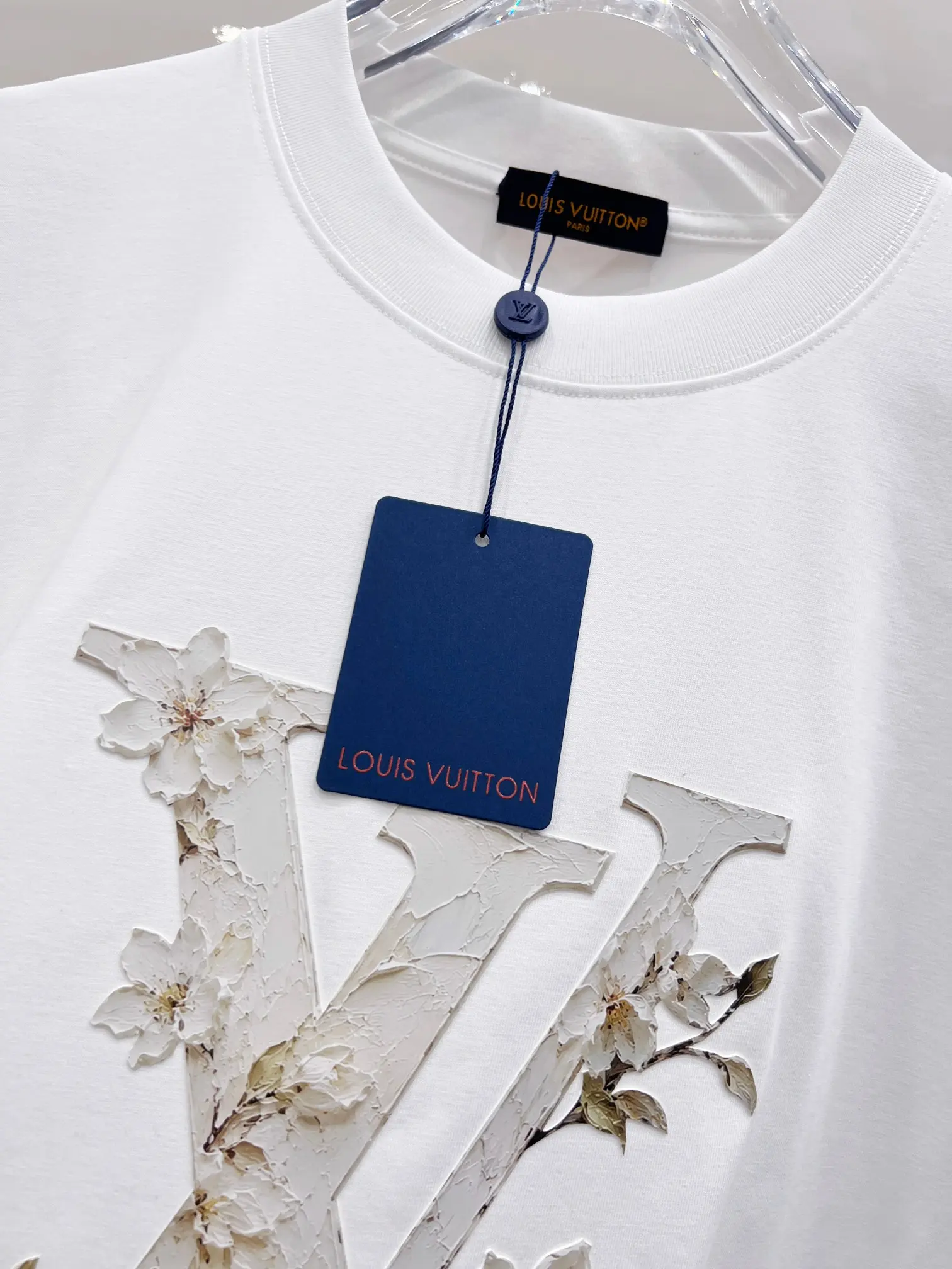 Floral 3D Logo Cotton-Blend T-Shirt D15520152 — view 8