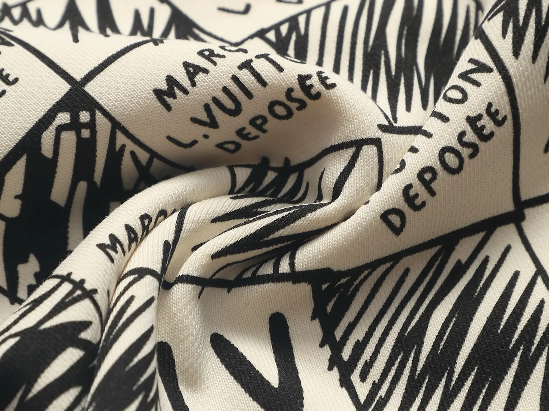 Damier Logo Print French Terry Shorts D15520183 — view 8