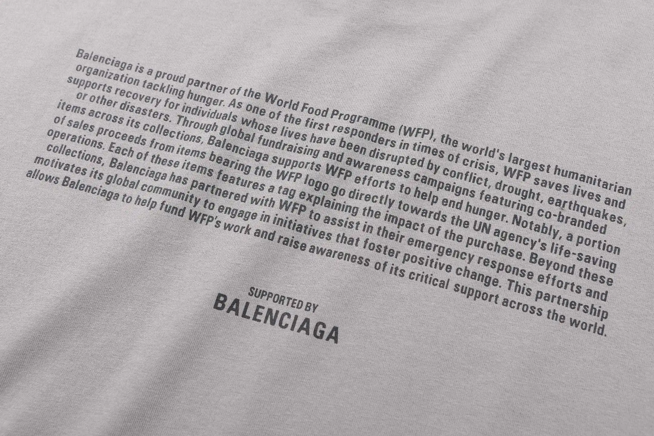 WFP Logo Print Cotton T-Shirt D16021556 — view 10