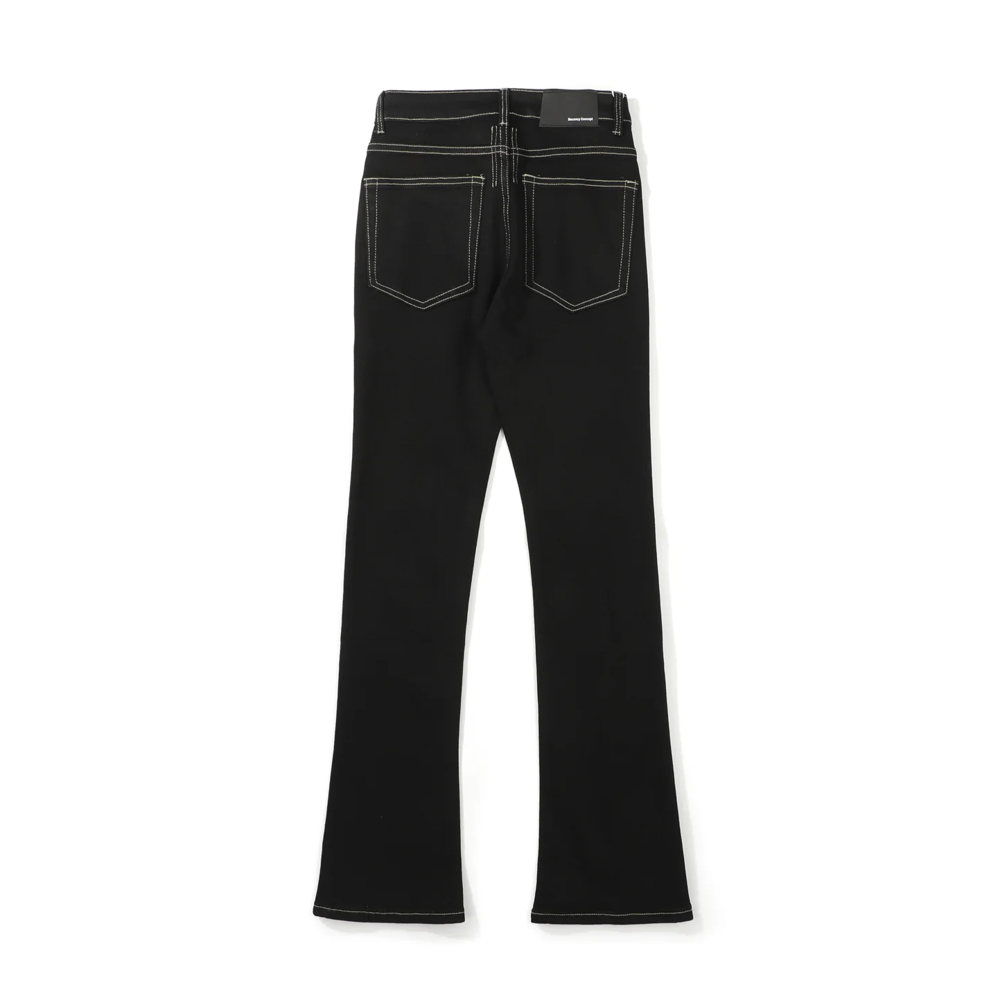 Contrast Stitch Flared Stretch Jeans D16021790