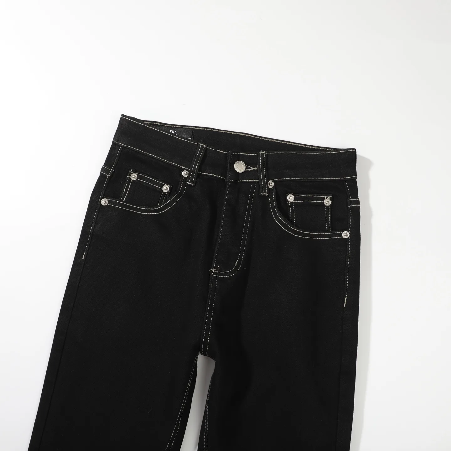 Contrast Stitch Flared Stretch Jeans D16021790 — view 3