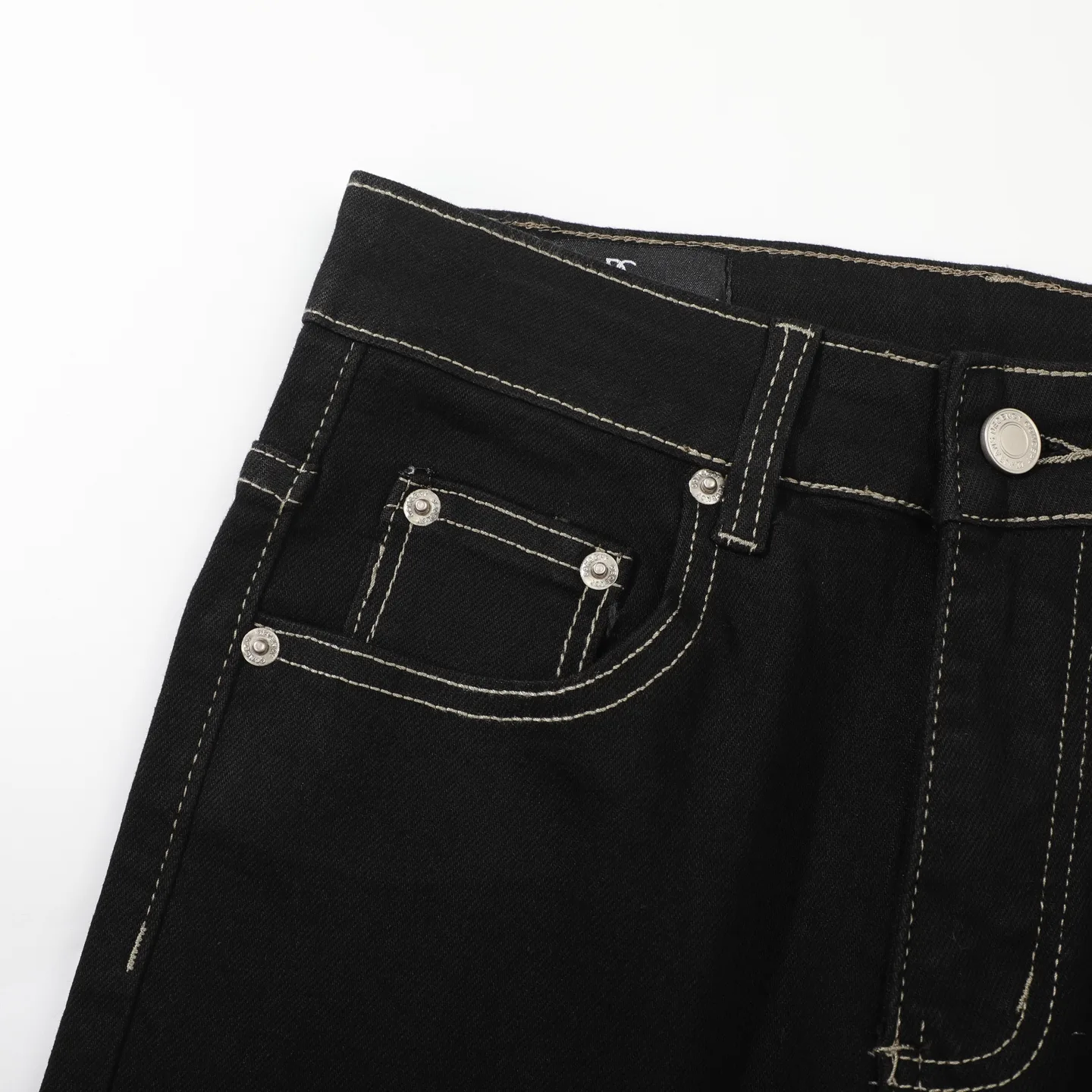 Contrast Stitch Flared Stretch Jeans D16021790 — view 7