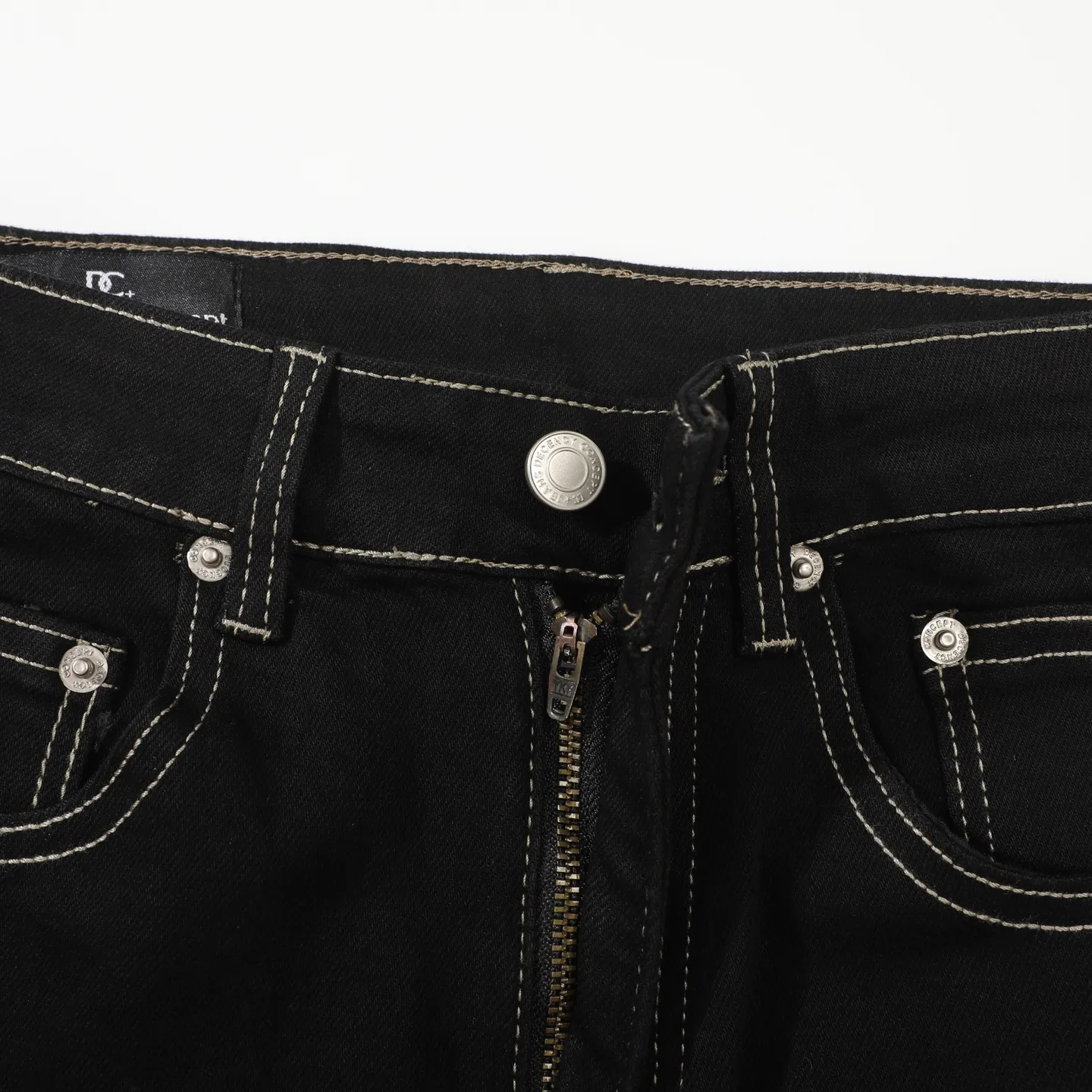 Contrast Stitch Flared Stretch Jeans D16021790 — view 9