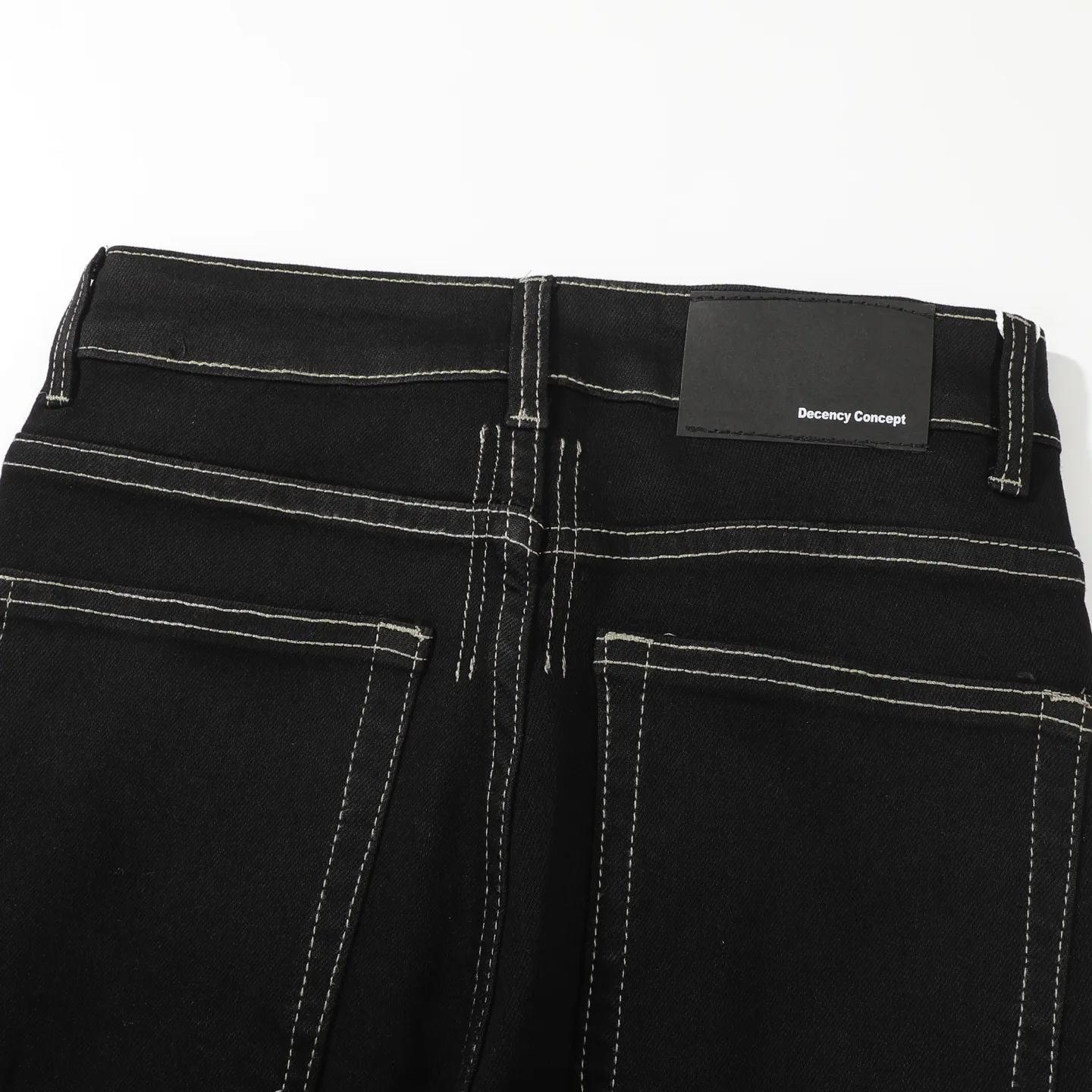 Contrast Stitch Flared Stretch Jeans D16021790 — view 12