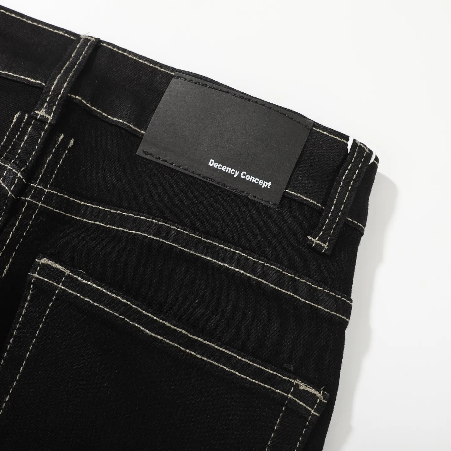 Contrast Stitch Flared Stretch Jeans D16021790 — view 13