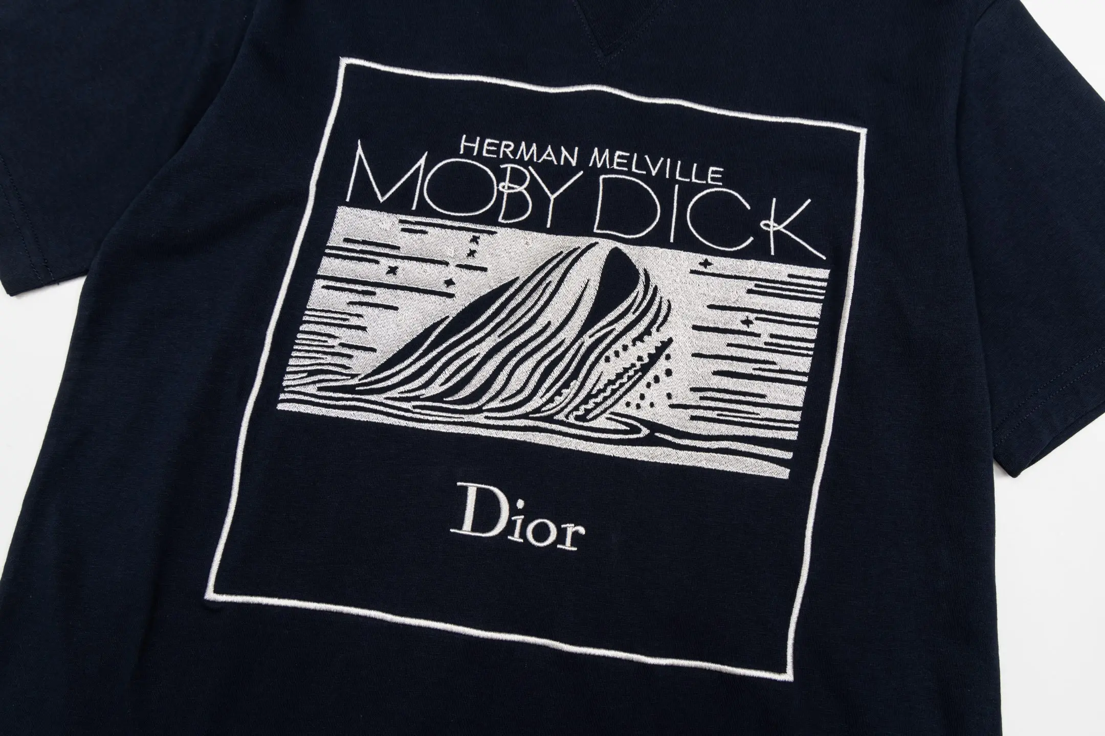 Moby Dick Embroidered Cotton T-Shirt D16019871 — view 7