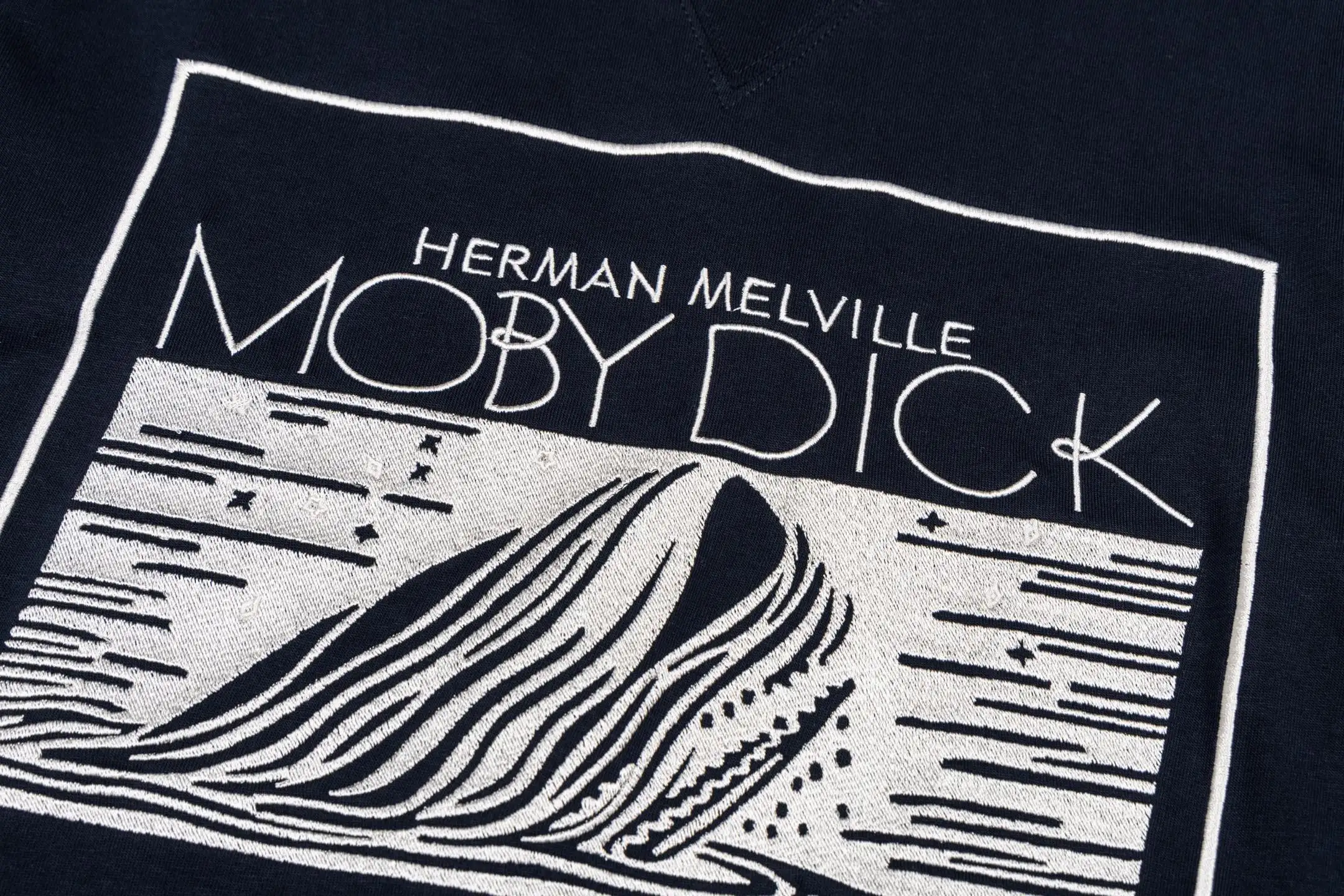 Moby Dick Embroidered Cotton T-Shirt D16019871 — view 8