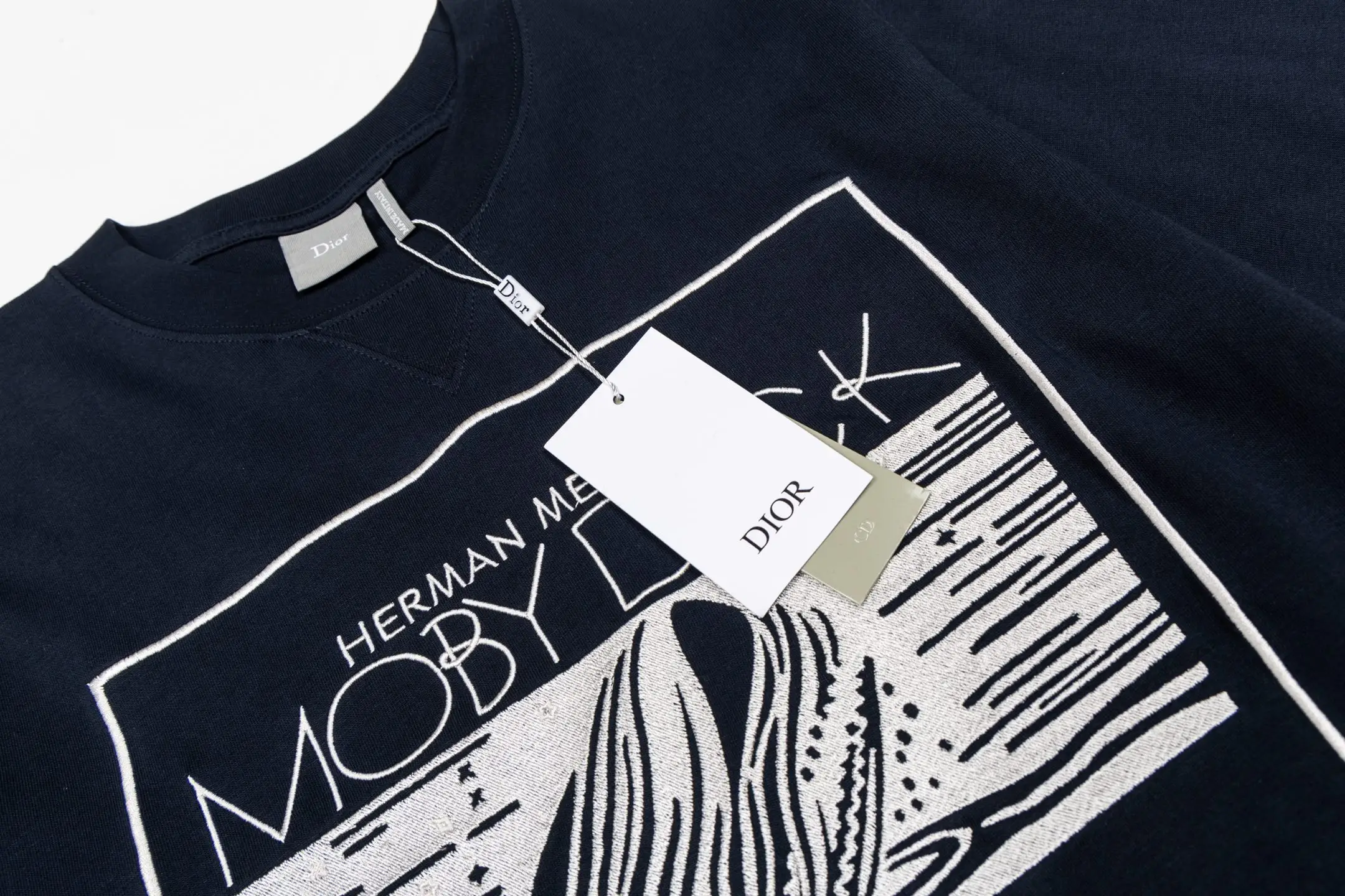Moby Dick Embroidered Cotton T-Shirt D16019871 — view 11