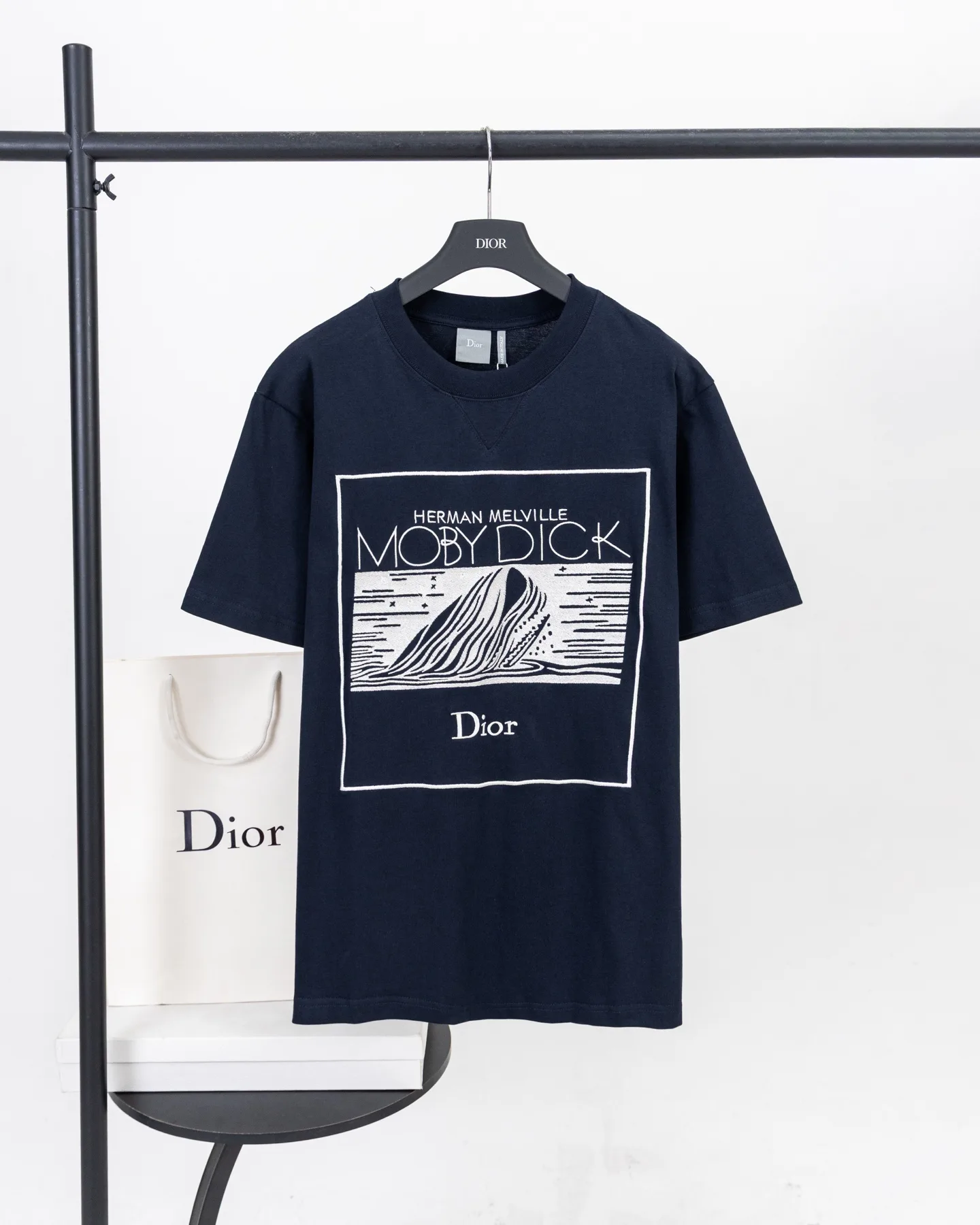 Moby Dick Embroidered Cotton T-Shirt D16019870