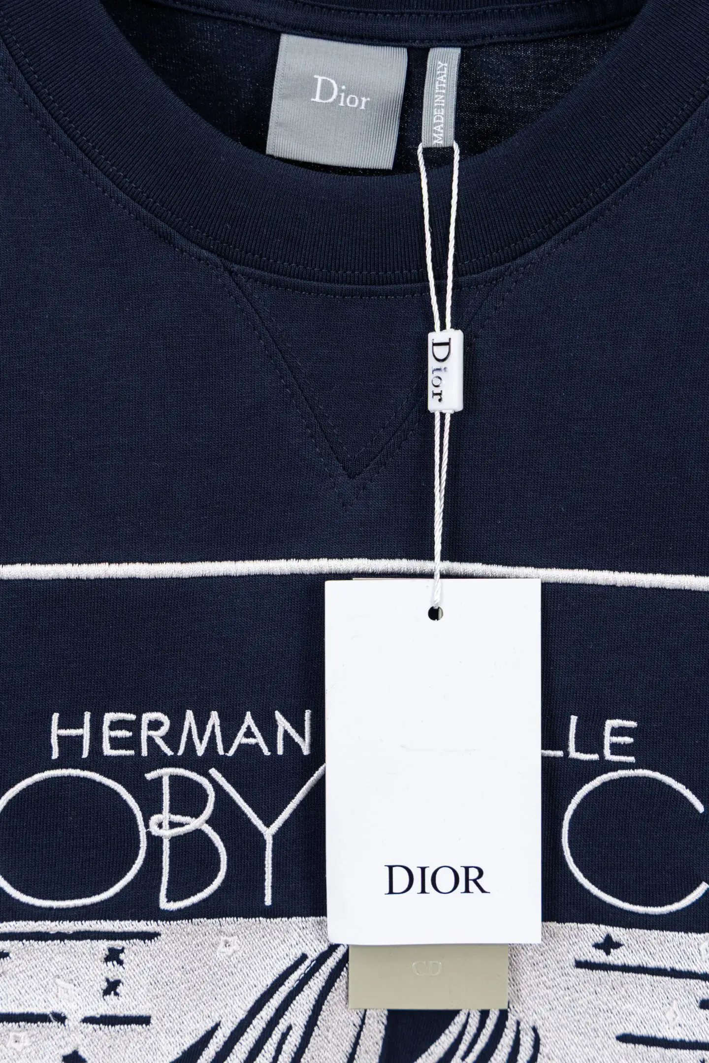 Moby Dick Embroidered Cotton T-Shirt D16019870 — view 8