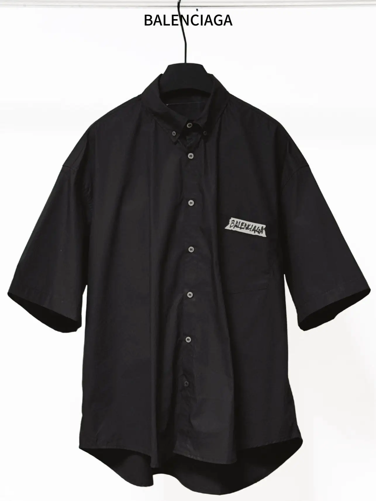 Tape Logo Oversized Short-Sleeve Shirt D16519832