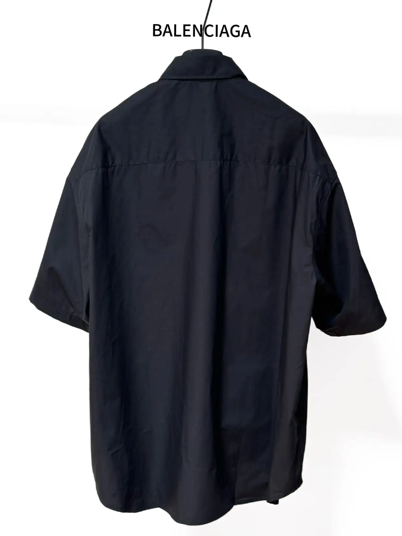 Balenciaga Embroidered Crest Short-Sleeve Shirt D16519838 — view 2
