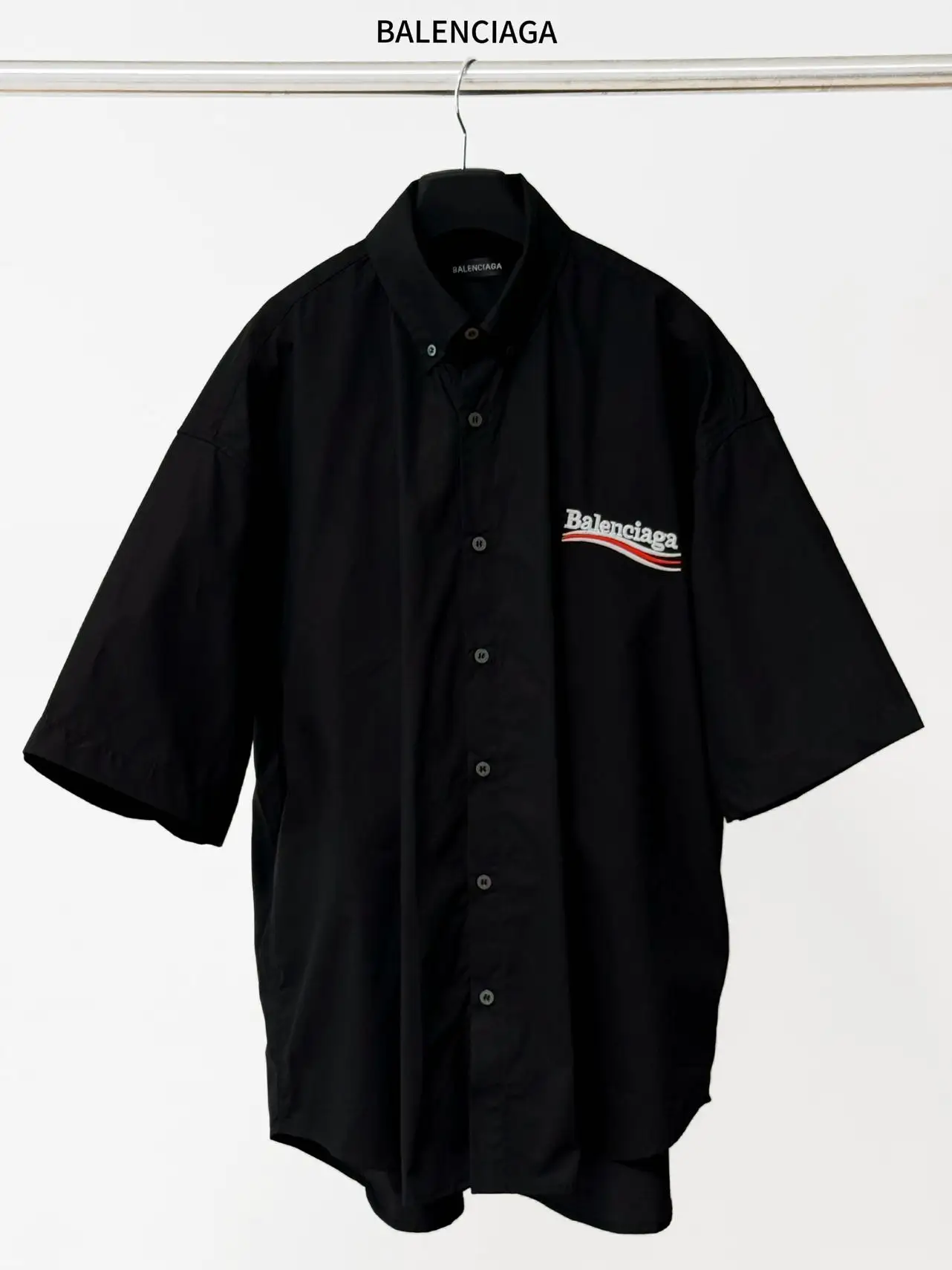 Political Campaign Logo Embroidered Short-Sleeve Shirt D16519827