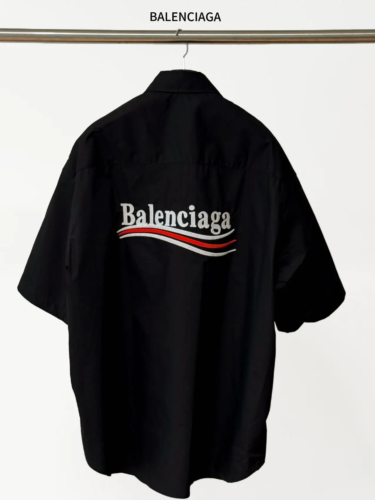 Political Campaign Logo Embroidered Short-Sleeve Shirt D16519827 — view 2