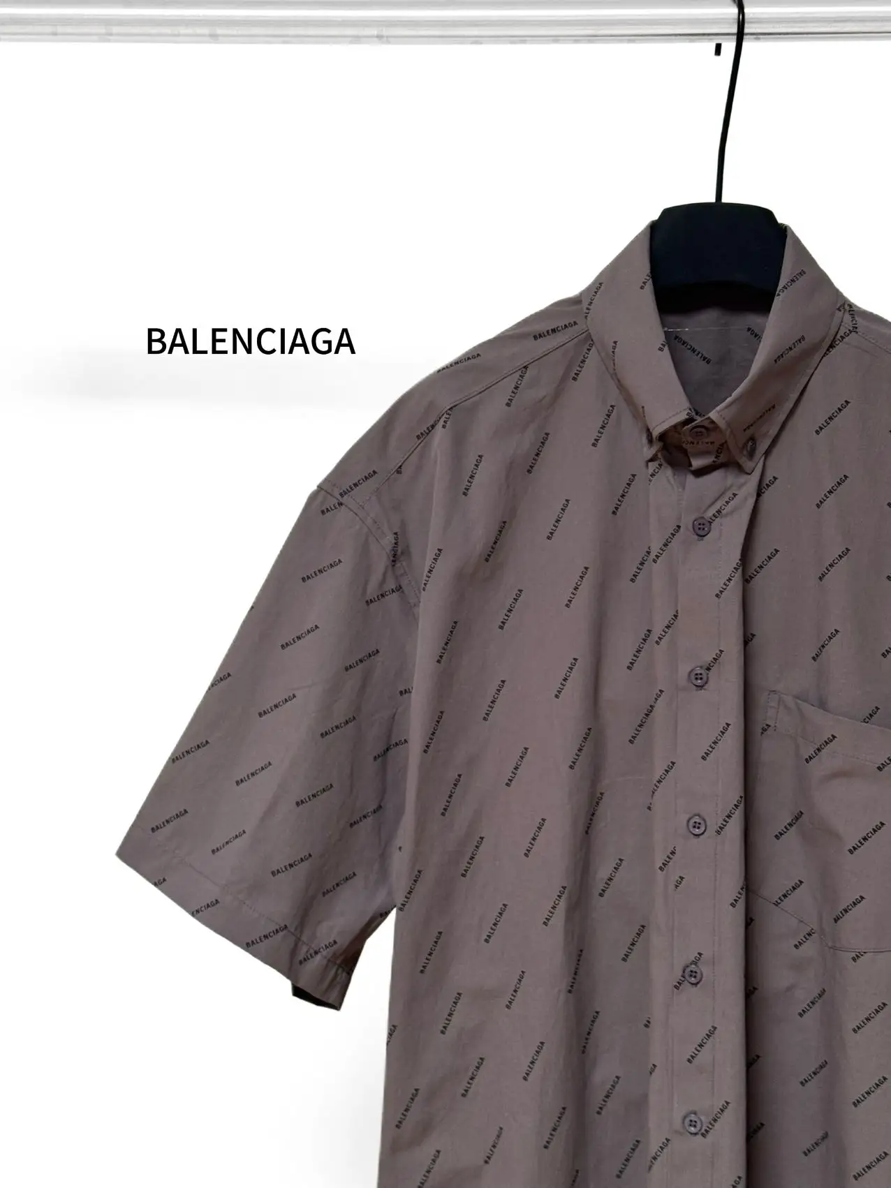 Logo-Print Cotton-Poplin Short-Sleeve Shirt D16519840 — view 3