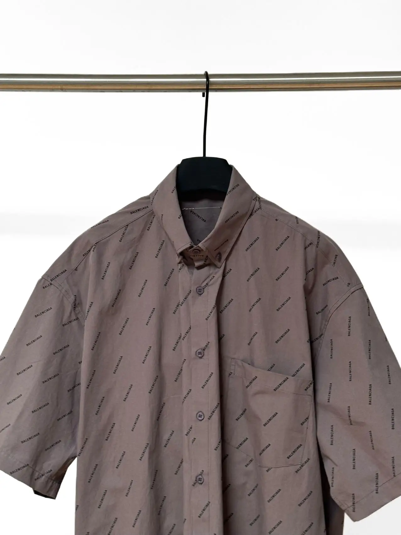 Logo-Print Cotton-Poplin Short-Sleeve Shirt D16519840 — view 4