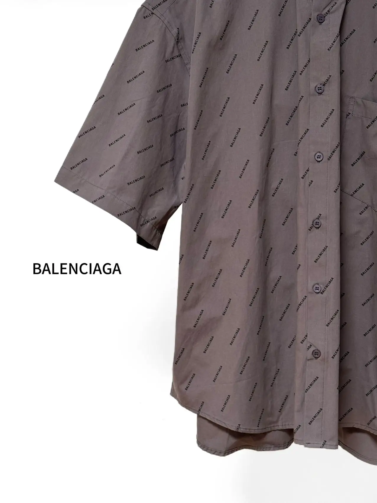Logo-Print Cotton-Poplin Short-Sleeve Shirt D16519840 — view 6